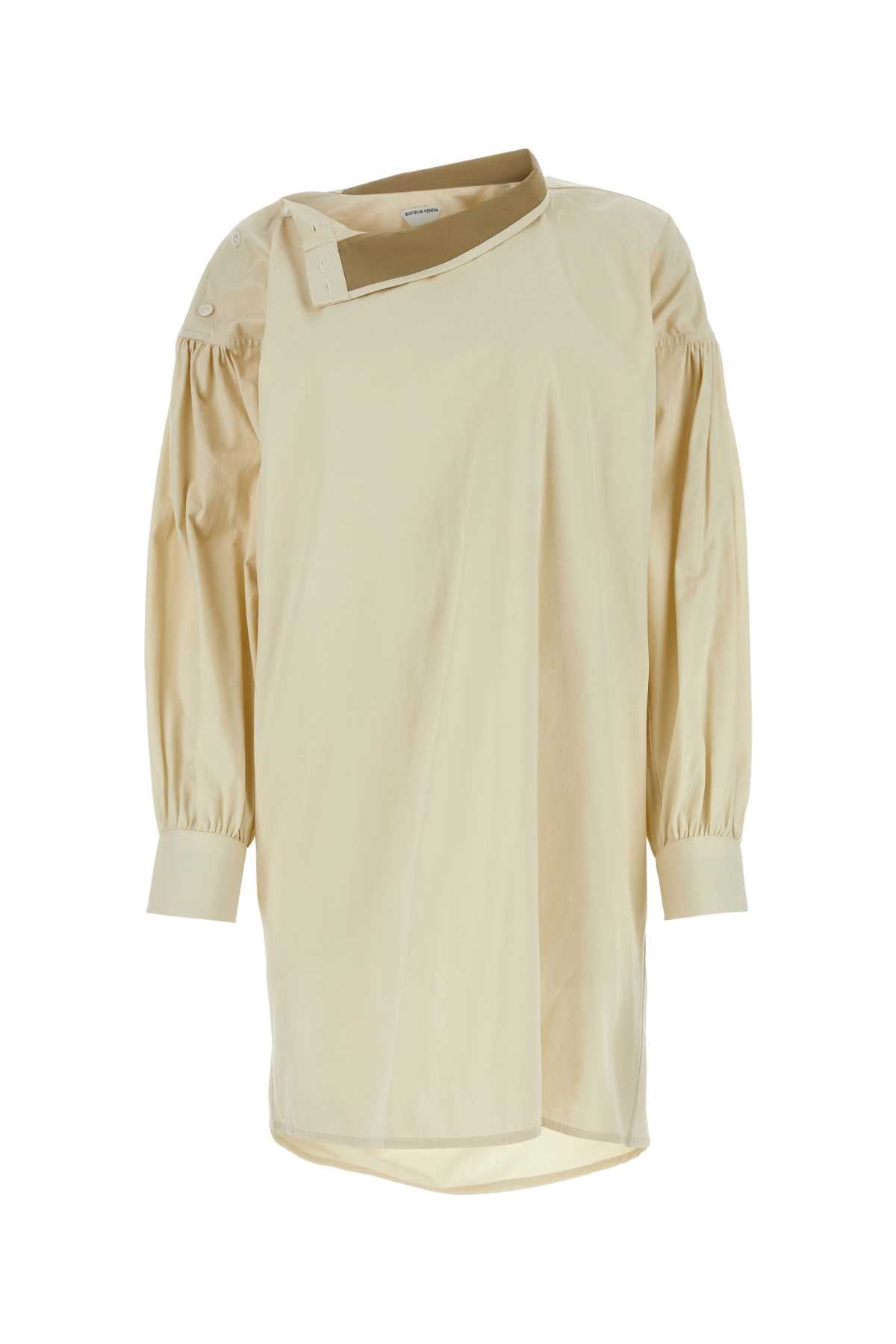 Bottega Veneta Women Sand Cotton Blend Shirt Dress