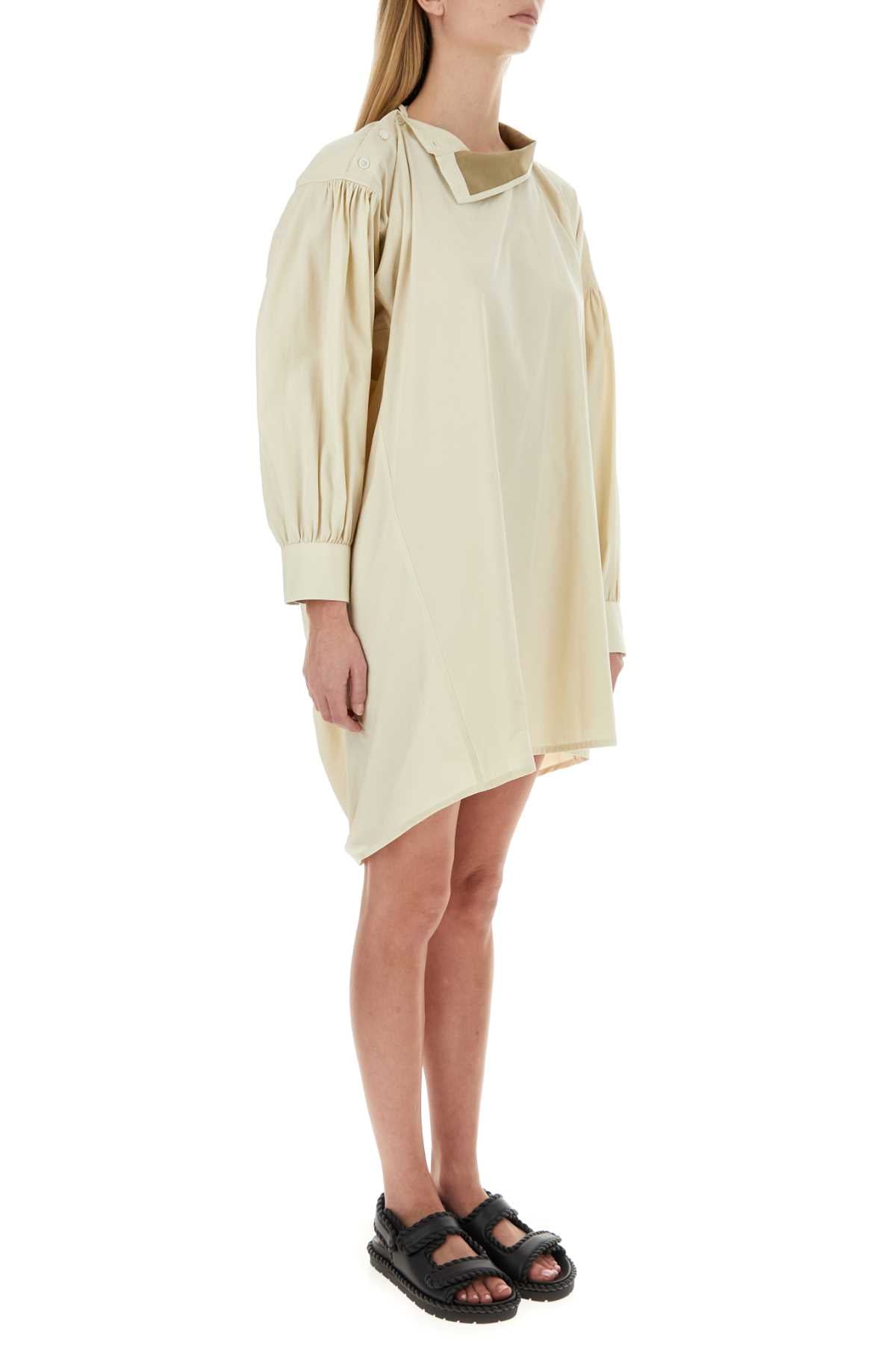Bottega Veneta Women Sand Cotton Blend Shirt Dress