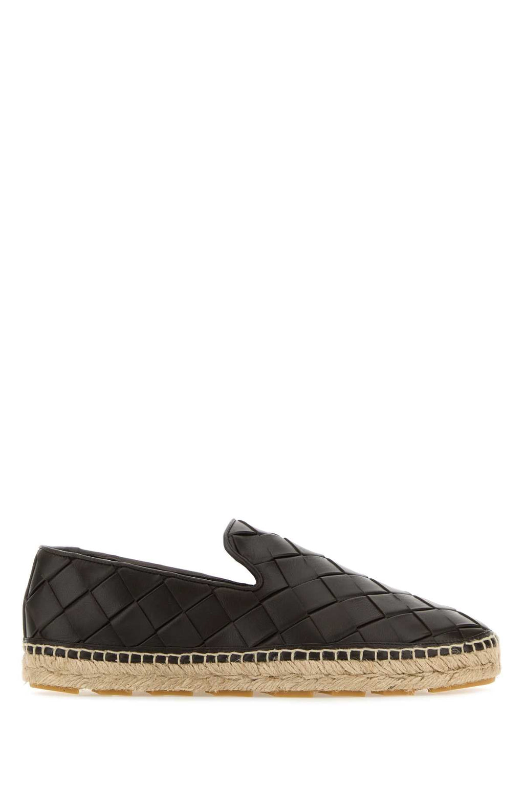 Bottega Veneta Women Dark Brown Leather Jack Espadrillas