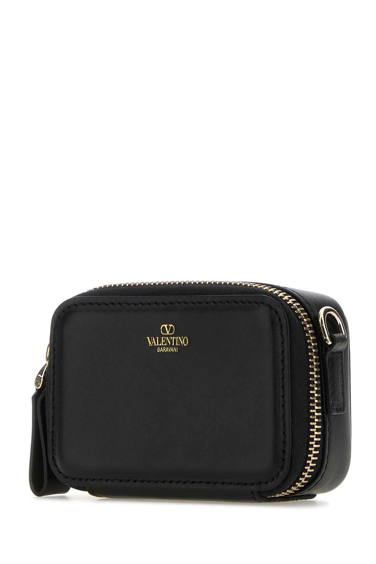 Valentino Garavani Men Black Leather Wallet