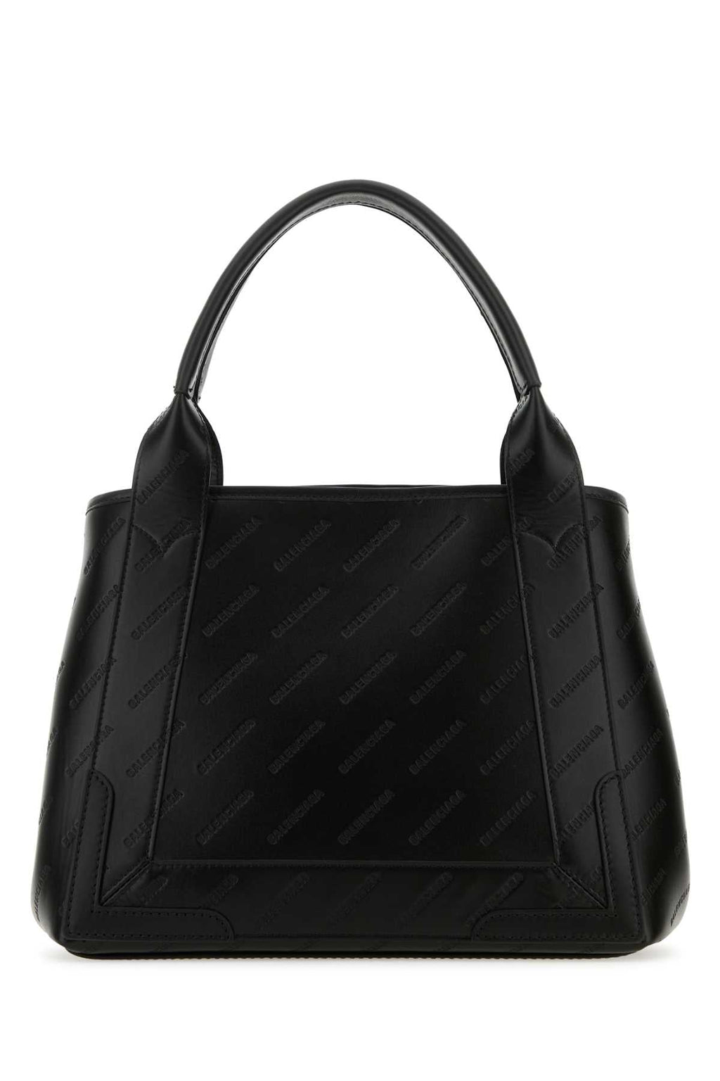 Balenciaga Women Black Leather Cabas Handbag