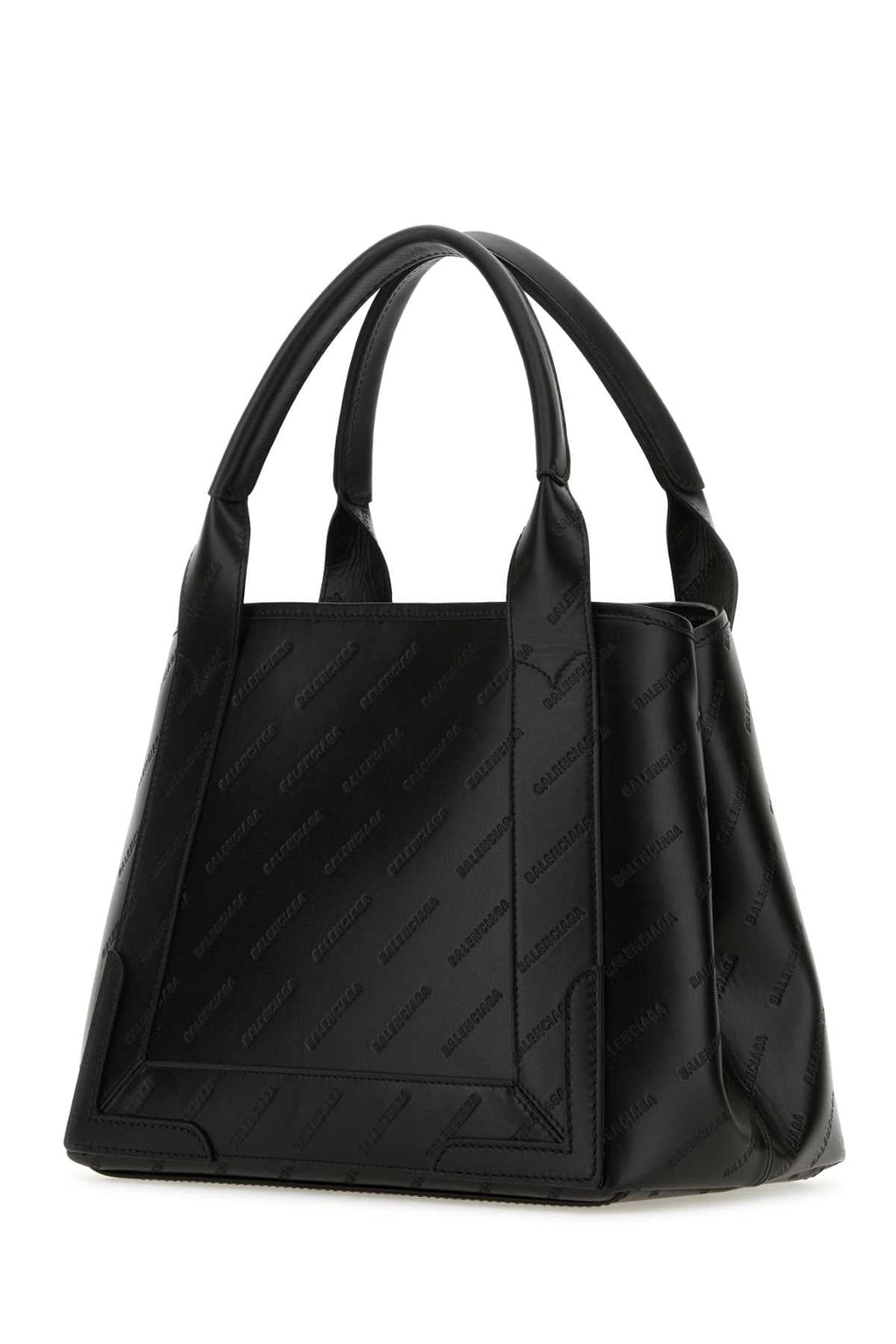 Balenciaga Women Black Leather Cabas Handbag