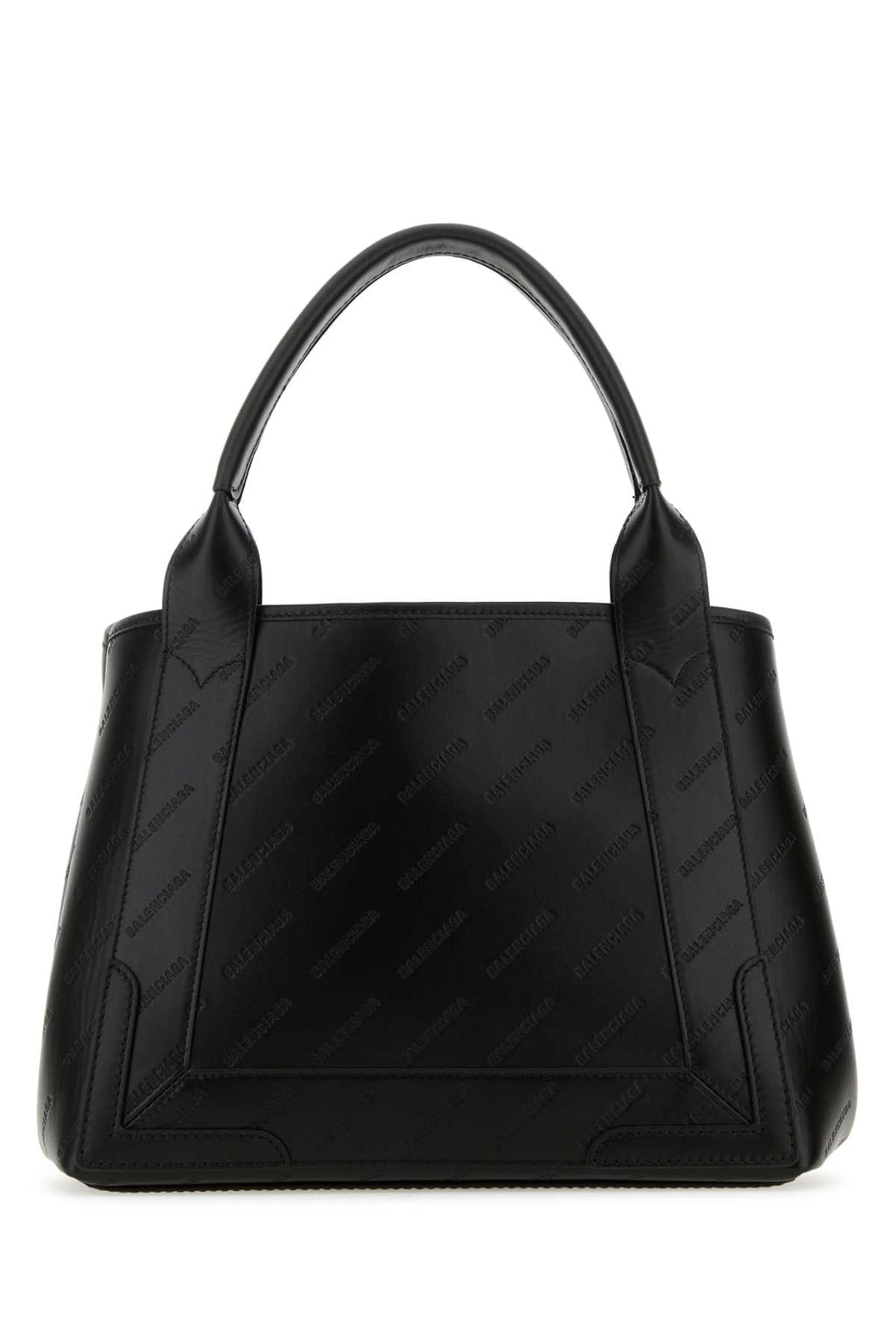 Balenciaga Women Black Leather Cabas Handbag