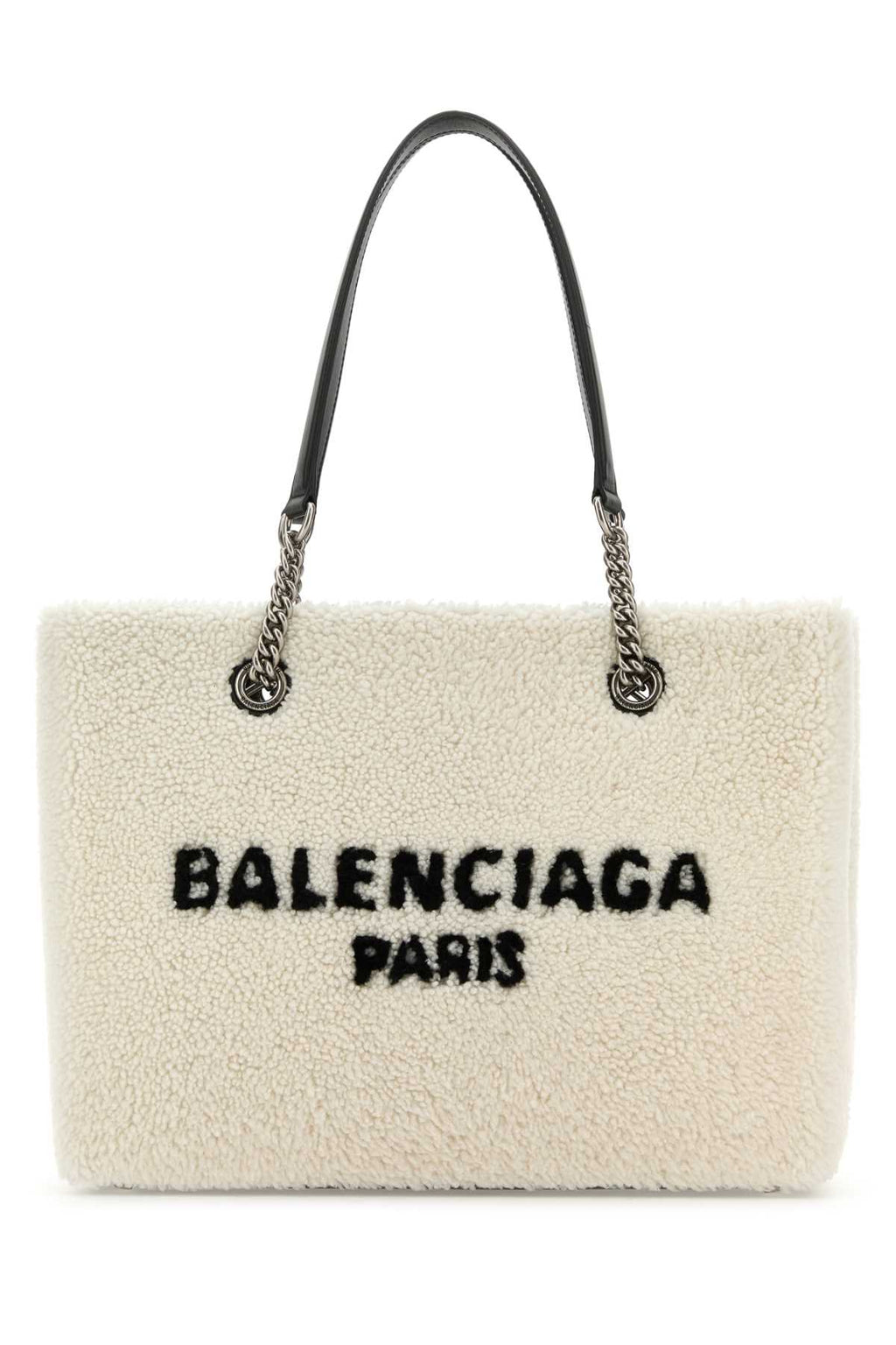 Balenciaga Women White Shearling Duty Free M Handbag