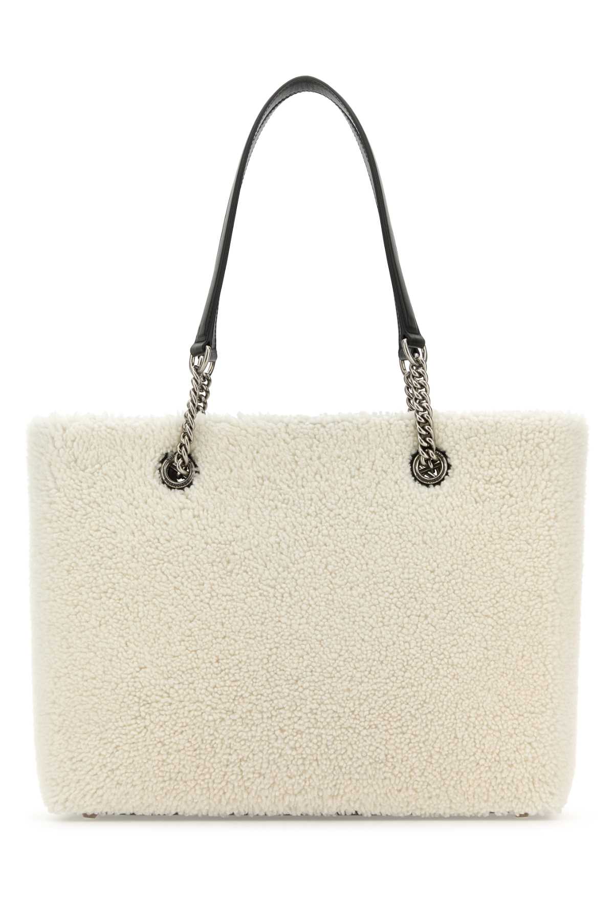 Balenciaga Women White Shearling Duty Free M Handbag