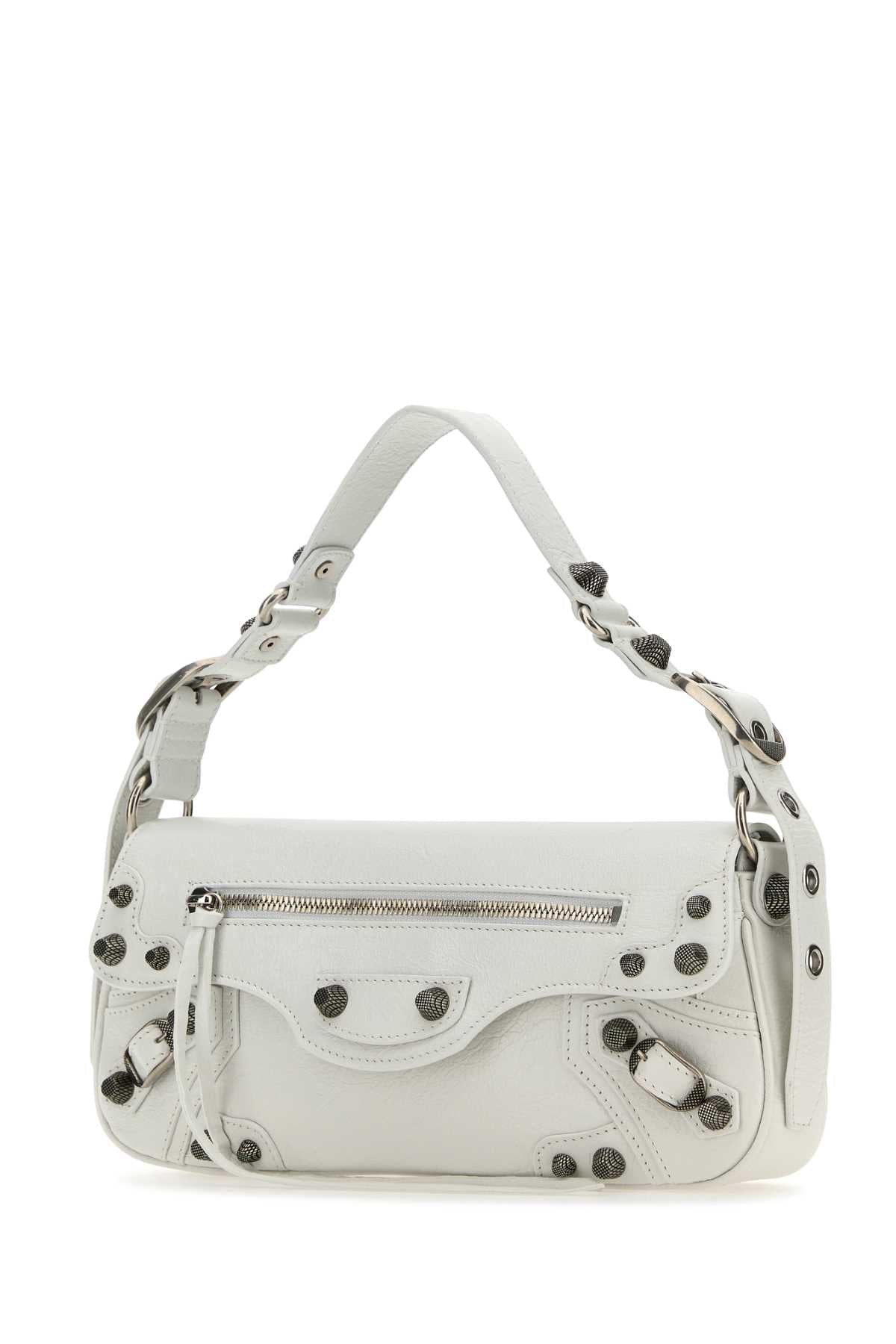 Balenciaga Women White Leather Small Le Cagole Sling Shoulder Bag
