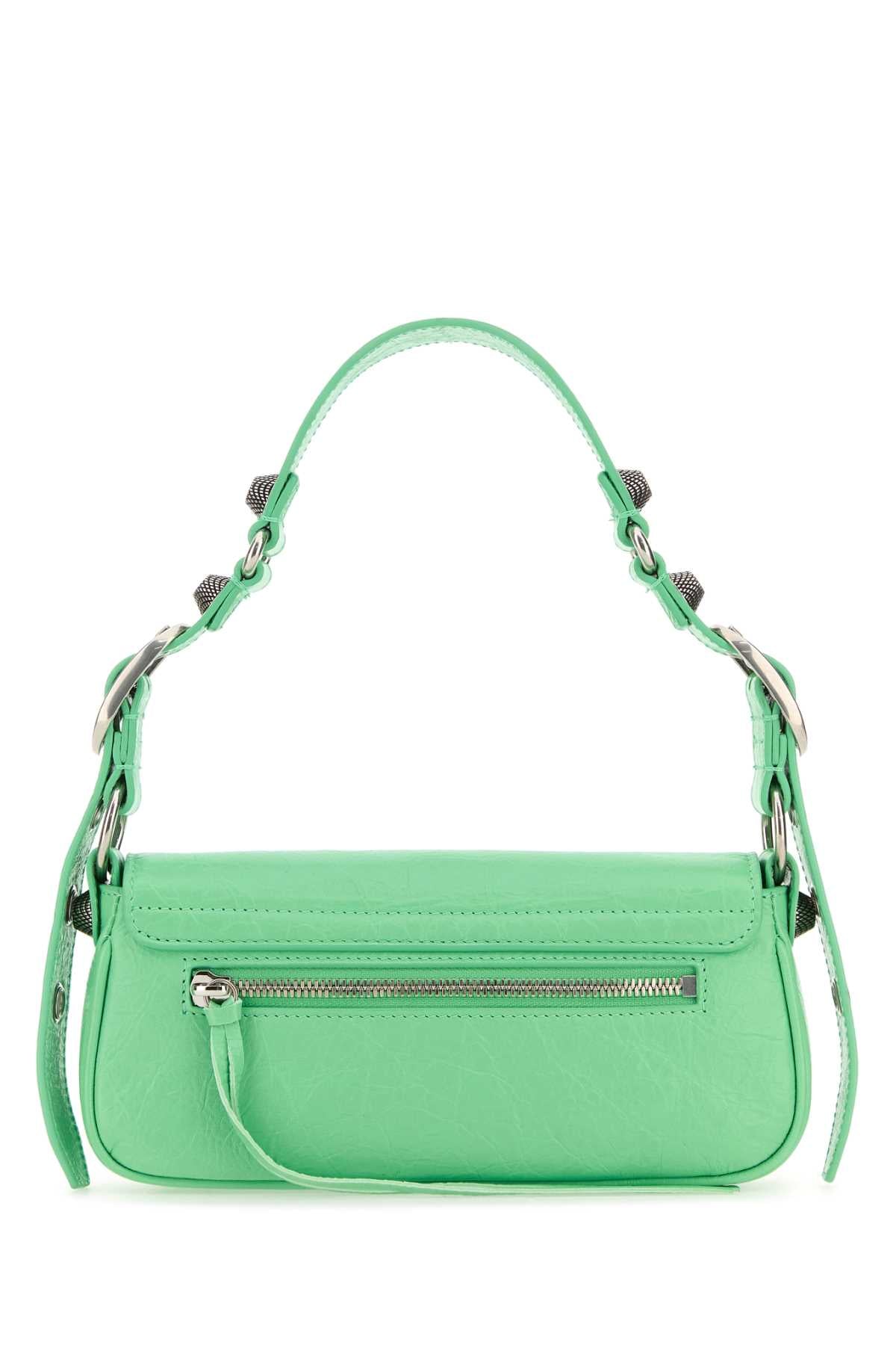 Balenciaga Women Light Green Leather Le Cagole Sling Xs Shoulder Bag