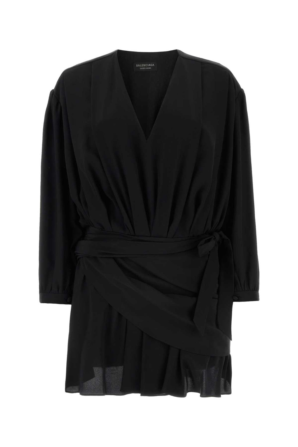 Balenciaga Women Black Crepe Mini Dress