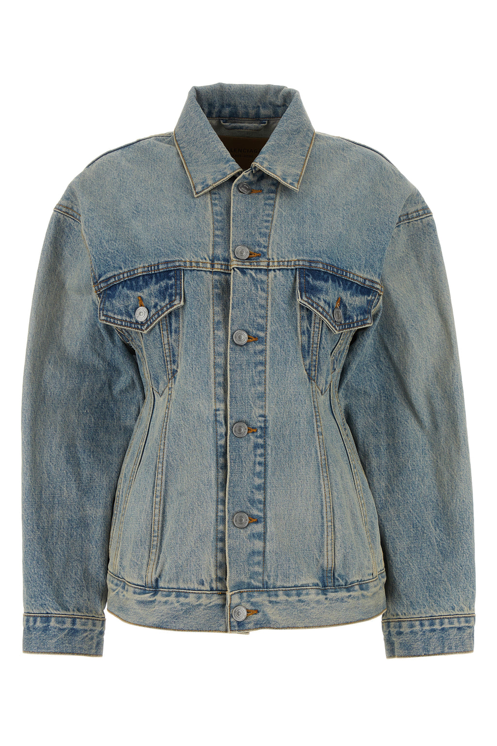 Balenciaga Women Light Blue Denim Hourglass Jacket