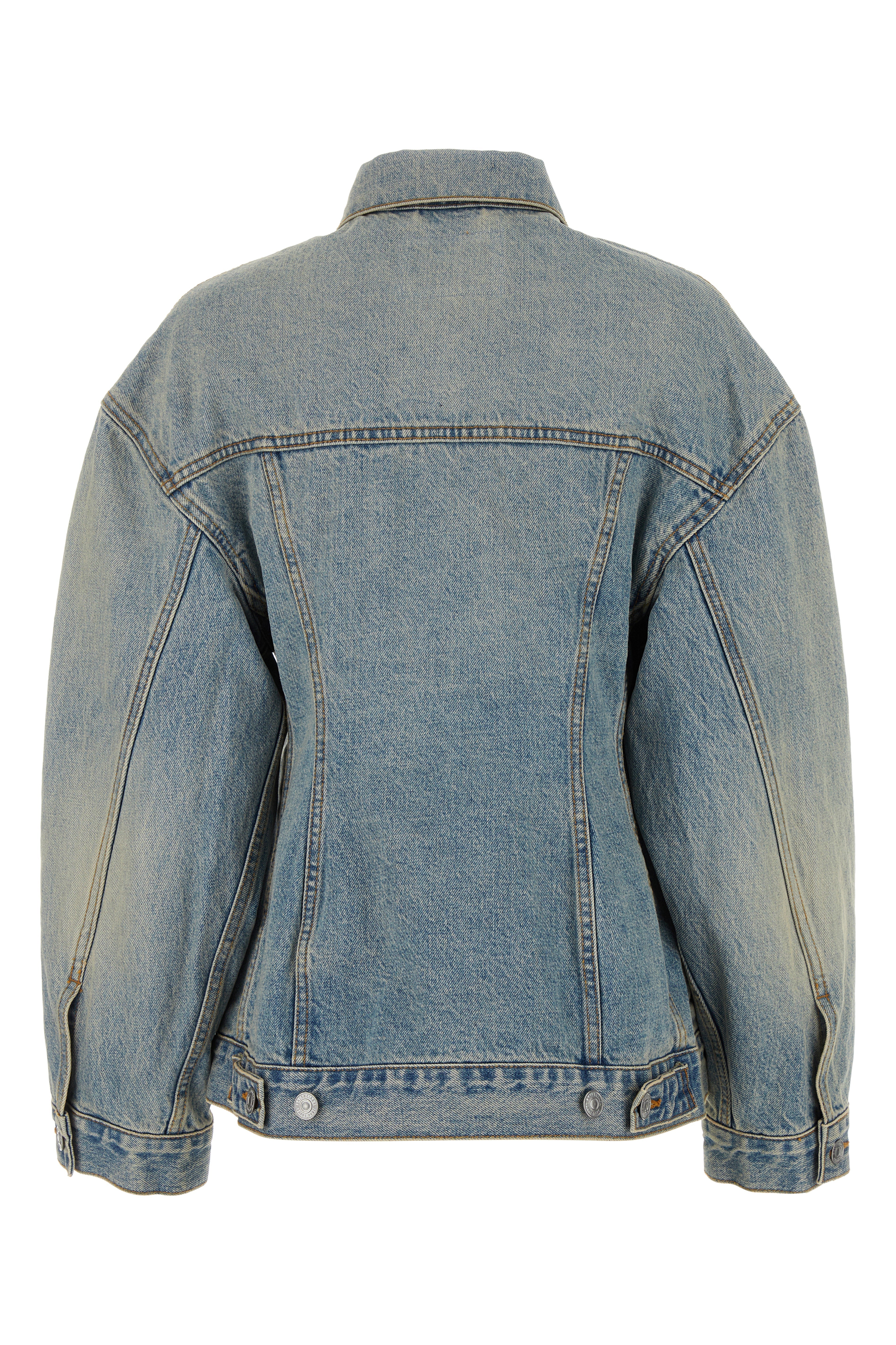 Balenciaga Women Light Blue Denim Hourglass Jacket