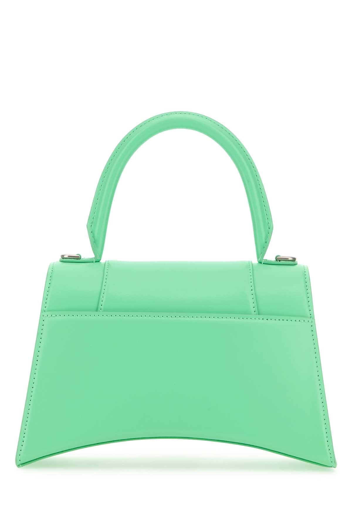 Balenciaga Women Mint Green Leather Small Hourglass Handbag