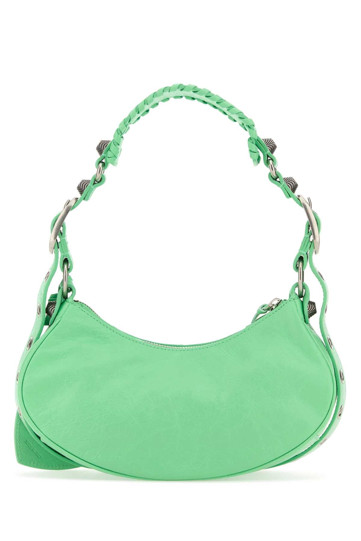 Balenciaga Women Mint Green Nappa Leather Le Cagole Xs Shoulder Bag