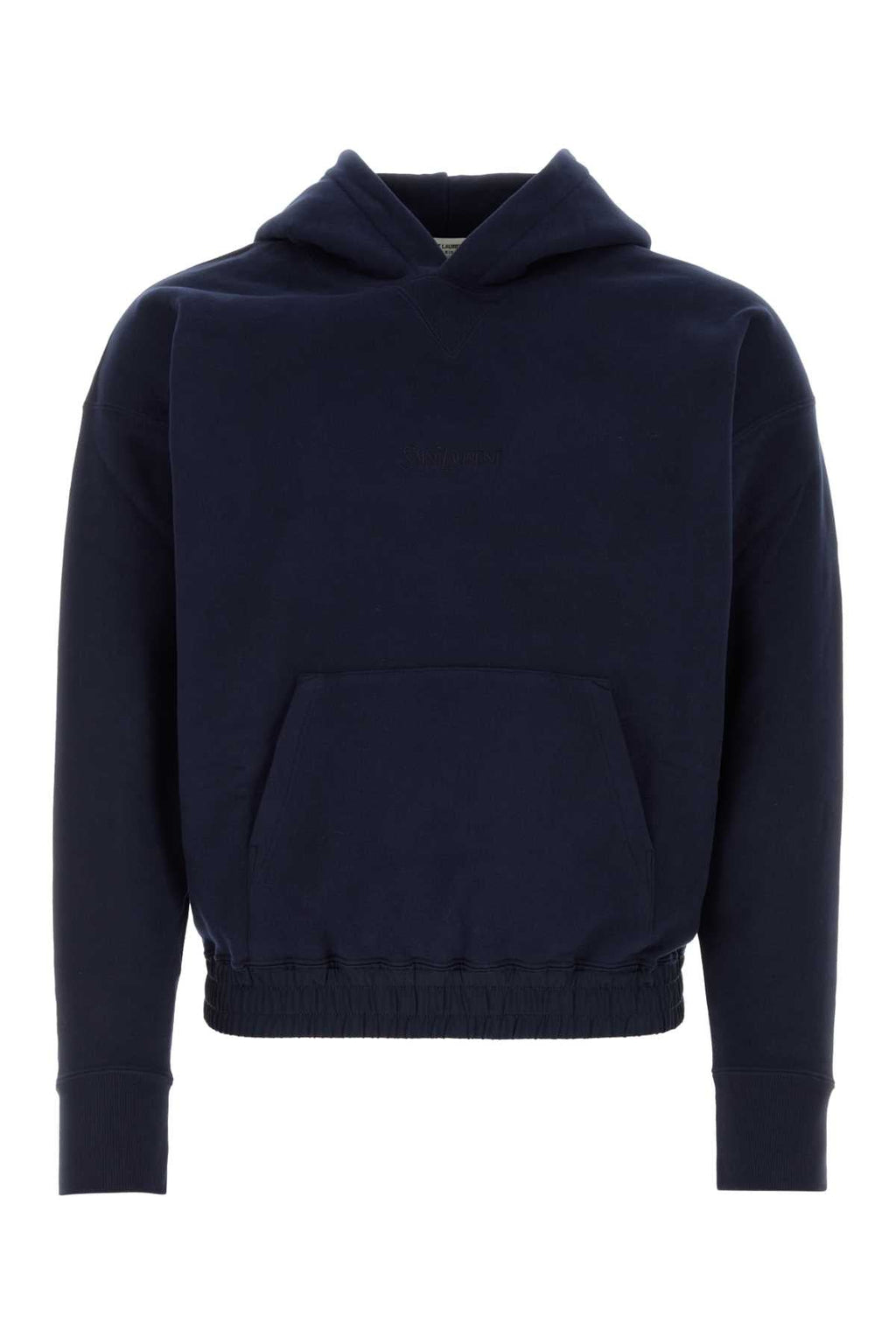 Saint Laurent Men Dark Blue Cotton Sweatshirt