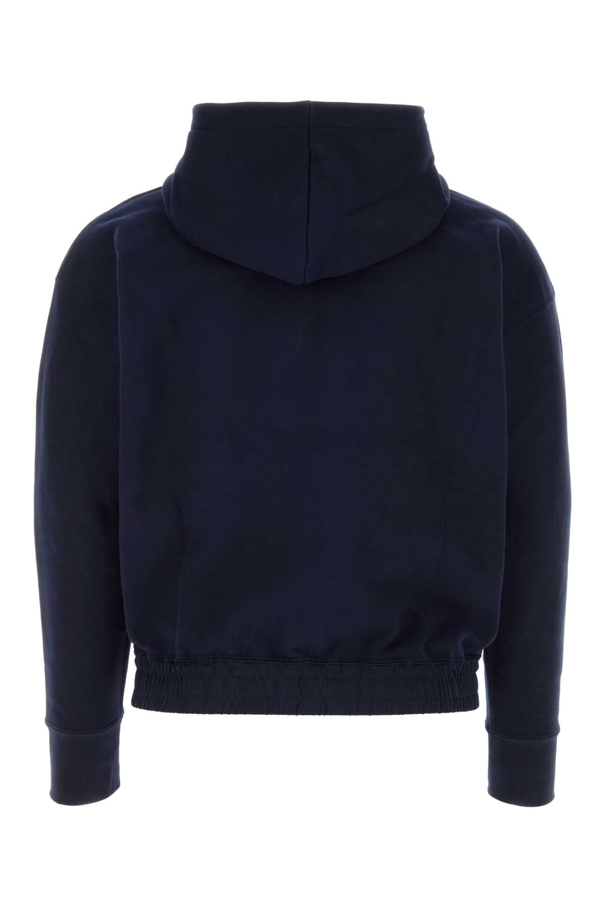 Saint Laurent Men Dark Blue Cotton Sweatshirt