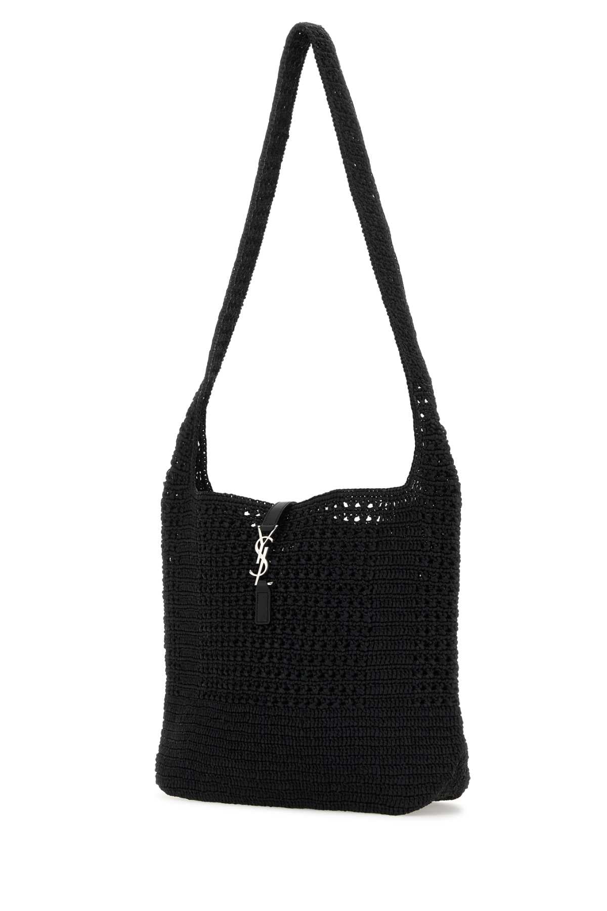 Saint Laurent Men Black Raffia Medium Le 5 Ã  7 Shoulder Bag