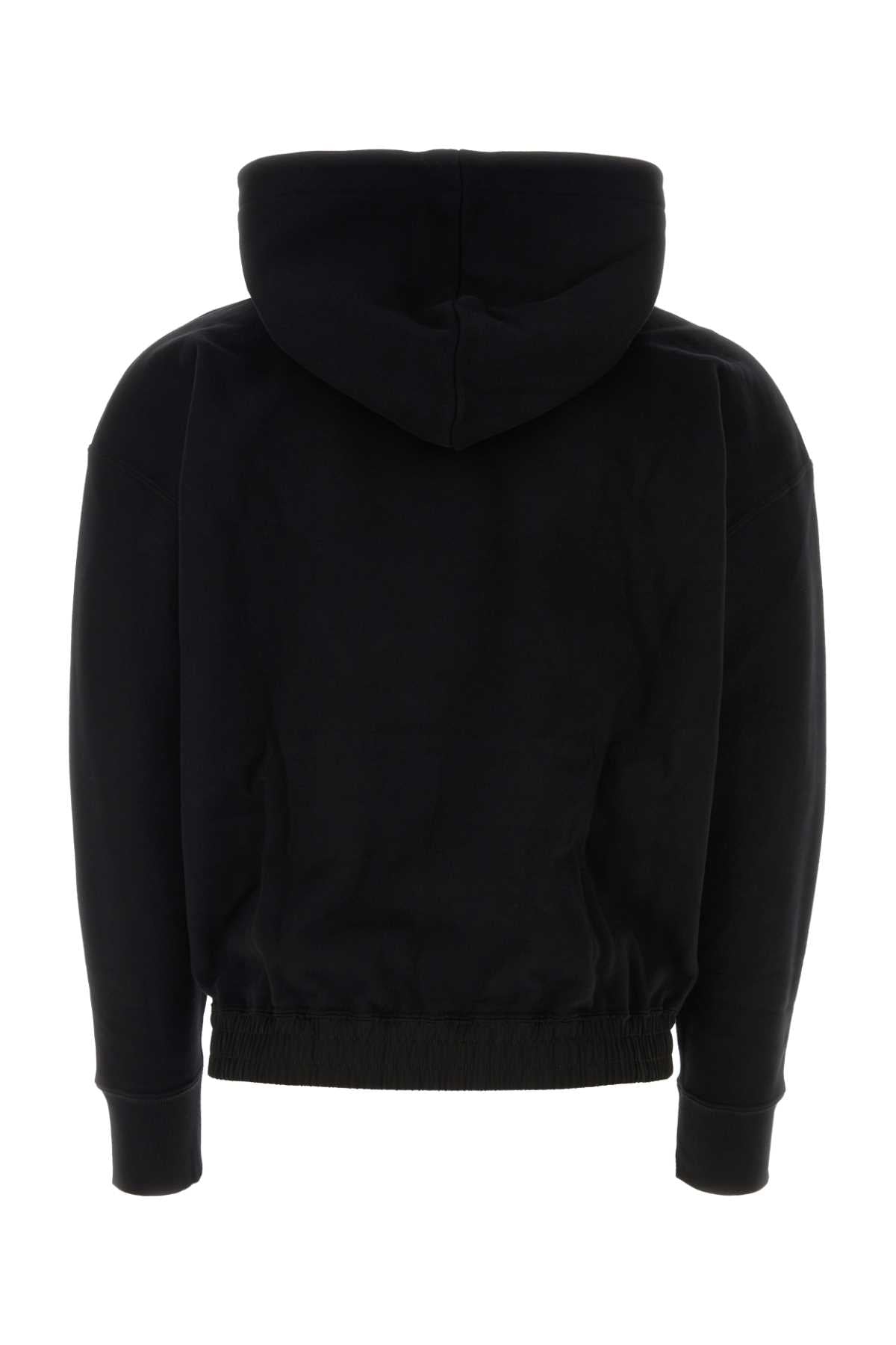 Saint Laurent Men Black Cotton Sweatshirt