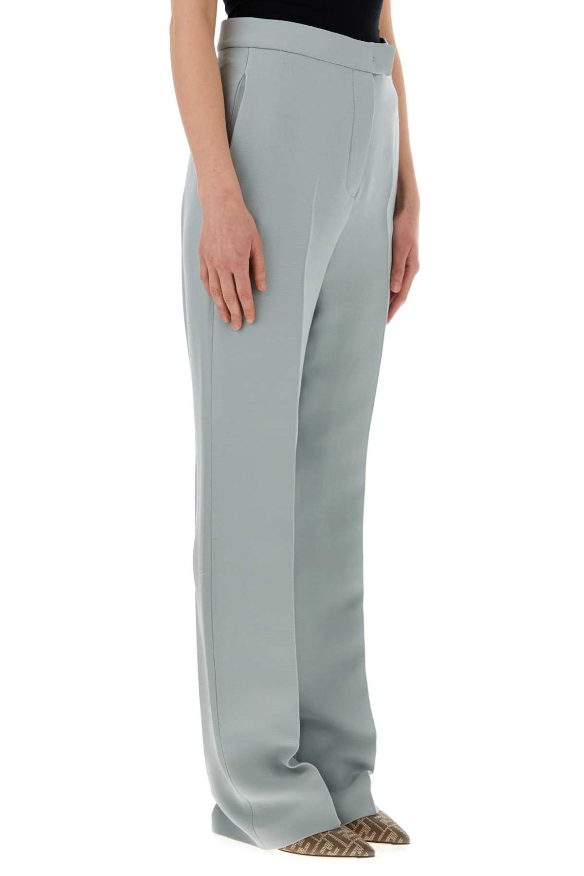 Fendi Women Powder Blue Wool Blend Pant