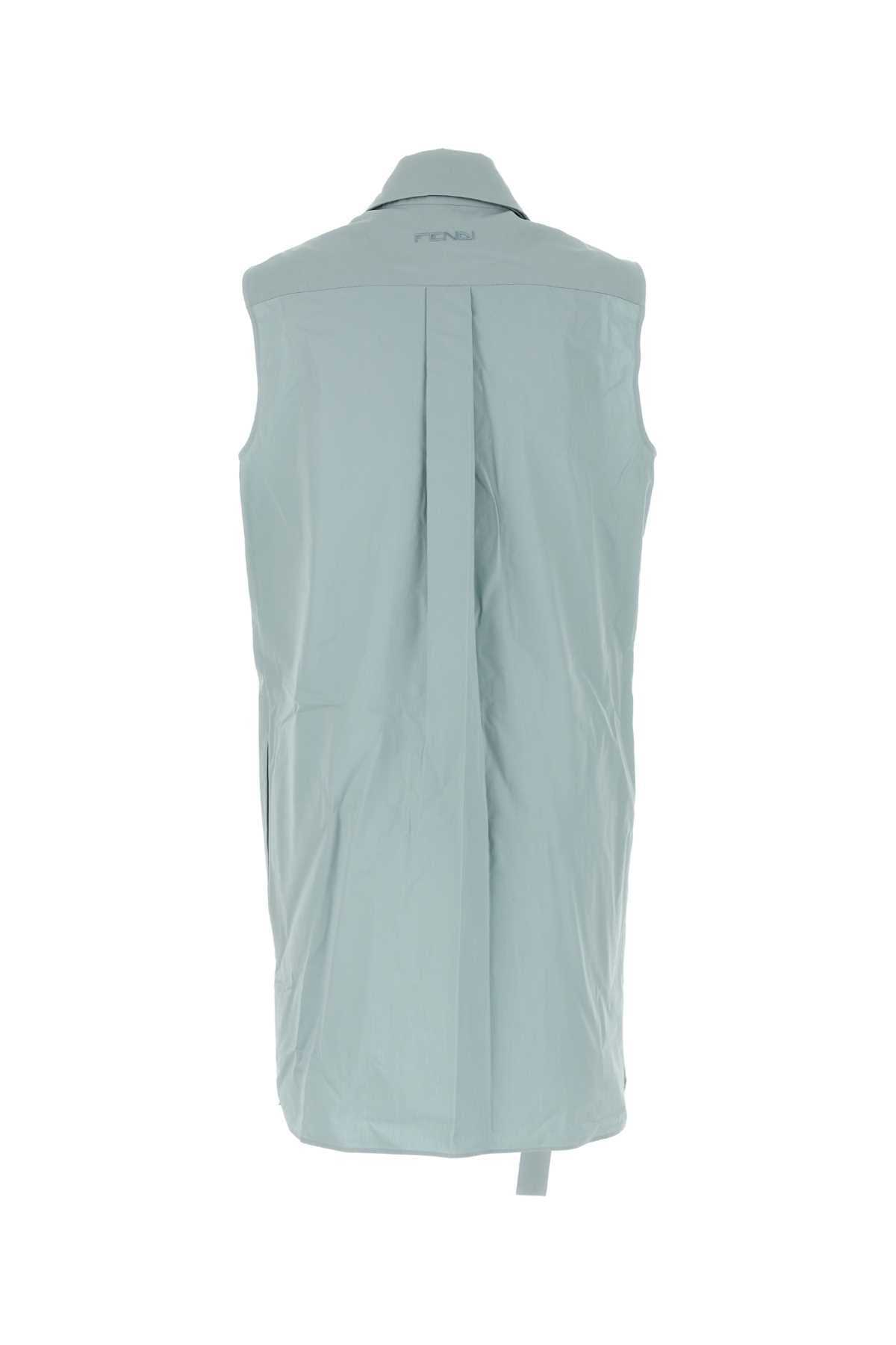 Fendi Women Powder Blue Cotton Dress