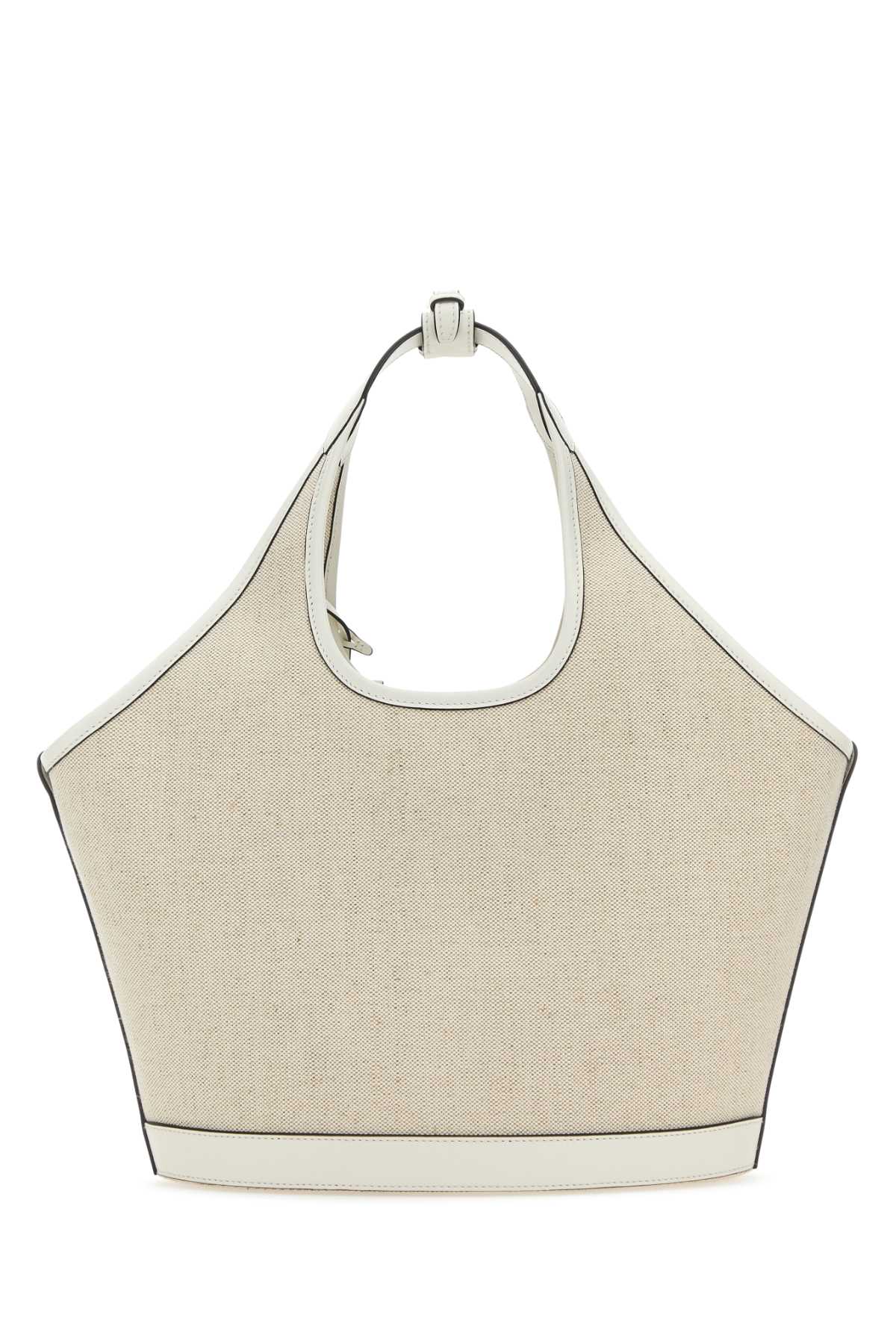 Prada Women Sand Canvas Handbag