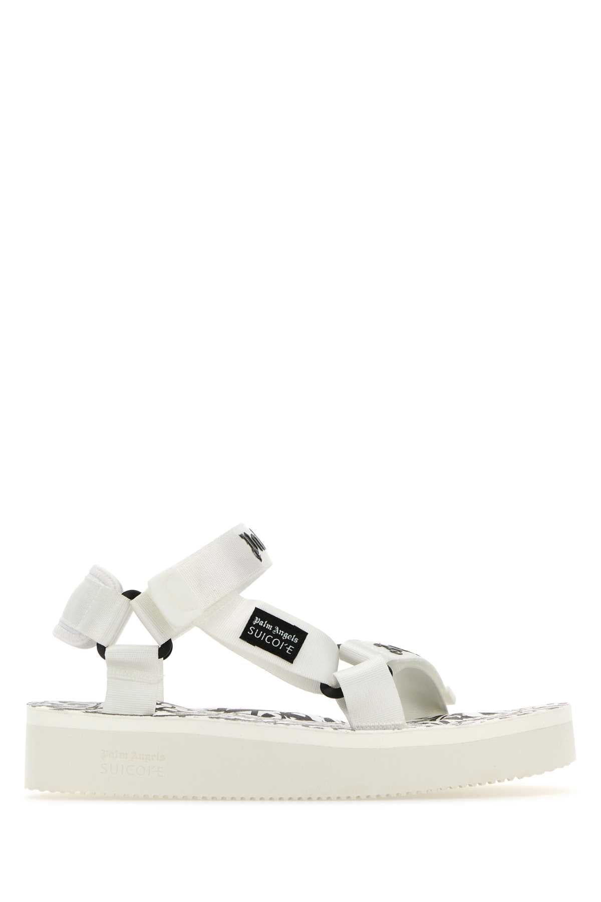 Palm Angels Women White Fabric Palm Angels X Suicoke Sandals