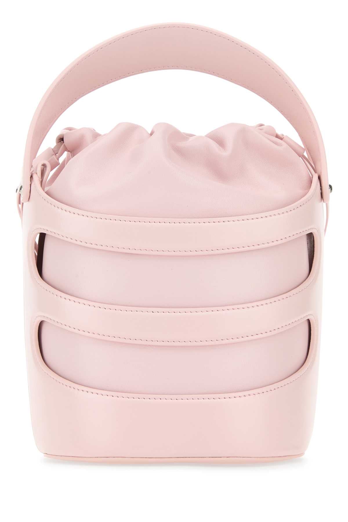 Alexander Mcqueen Women Pastel Pink Leather The Rise Bucket Bag