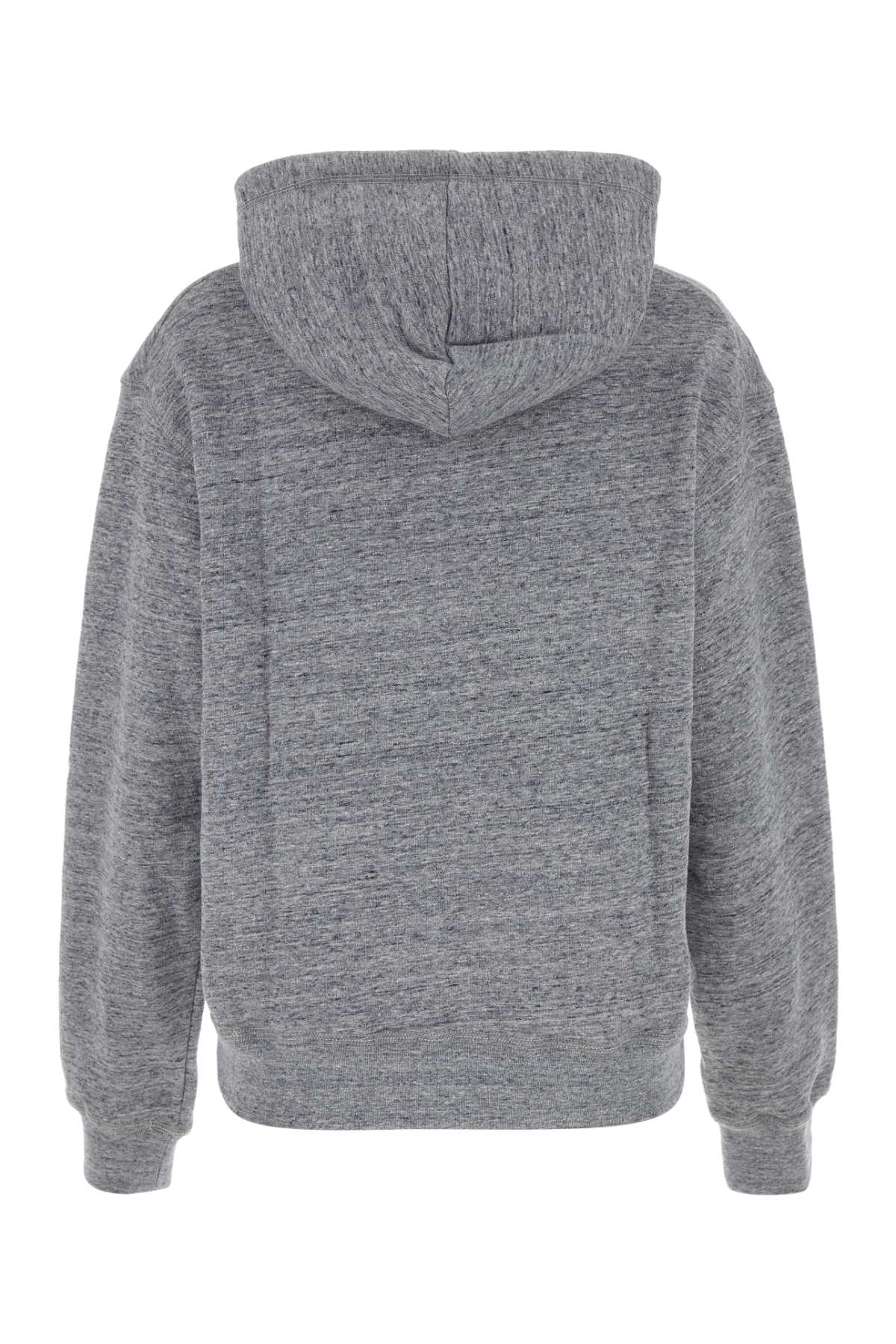 Dsquared Women Melange Grey Cotton Sweatshirt