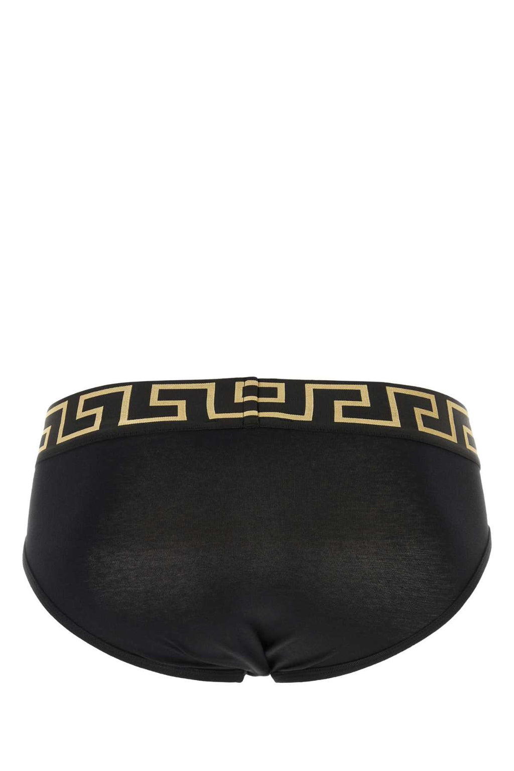 Versace Men Black Stretch Cotton Brief