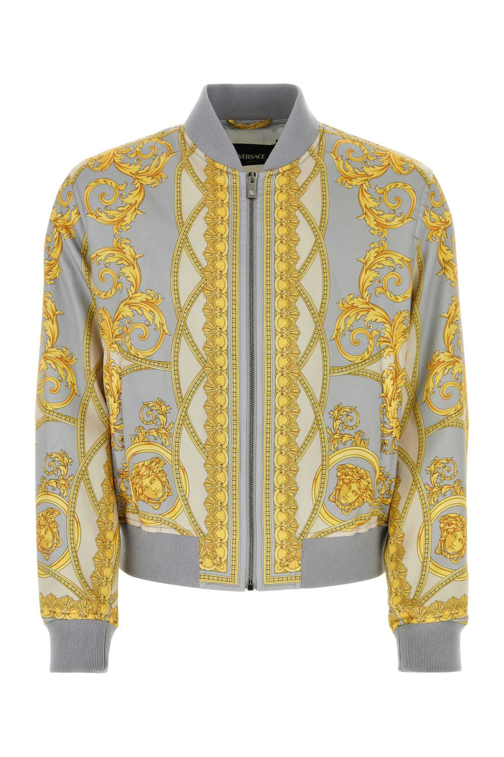 Versace Men Printed Polyester Bomber Jacket