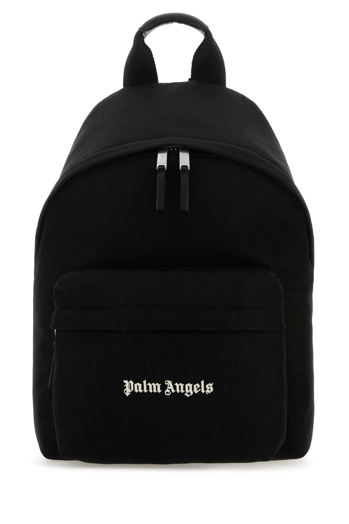 Palm Angels Men Black Canvas Cordura Backpack