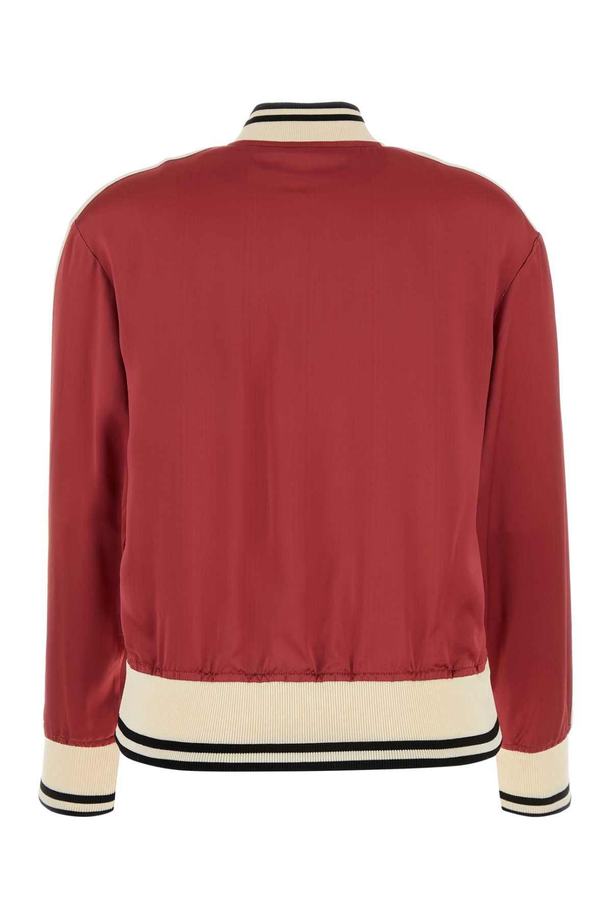 Palm Angels Women Tiziano Red Viscose Bomber Jacket