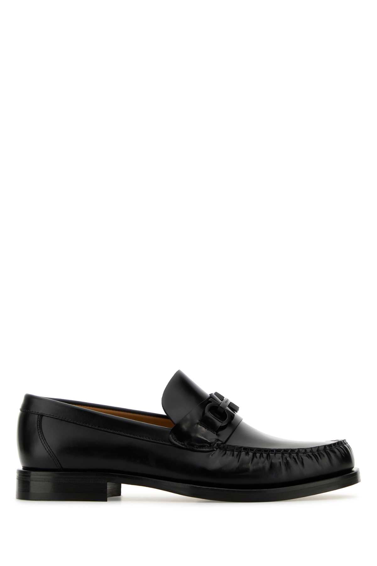 Mocassins Salvatore Ferragamo Fort de couro preto para homem