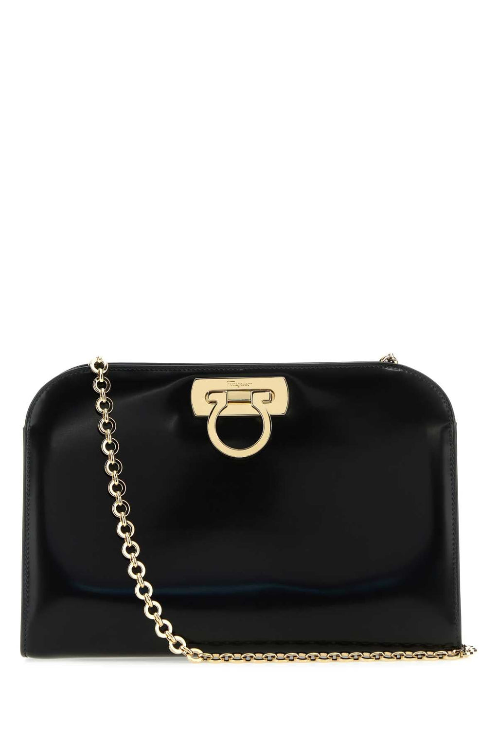 Clutch feminina Salvatore Ferragamo em couro preto
