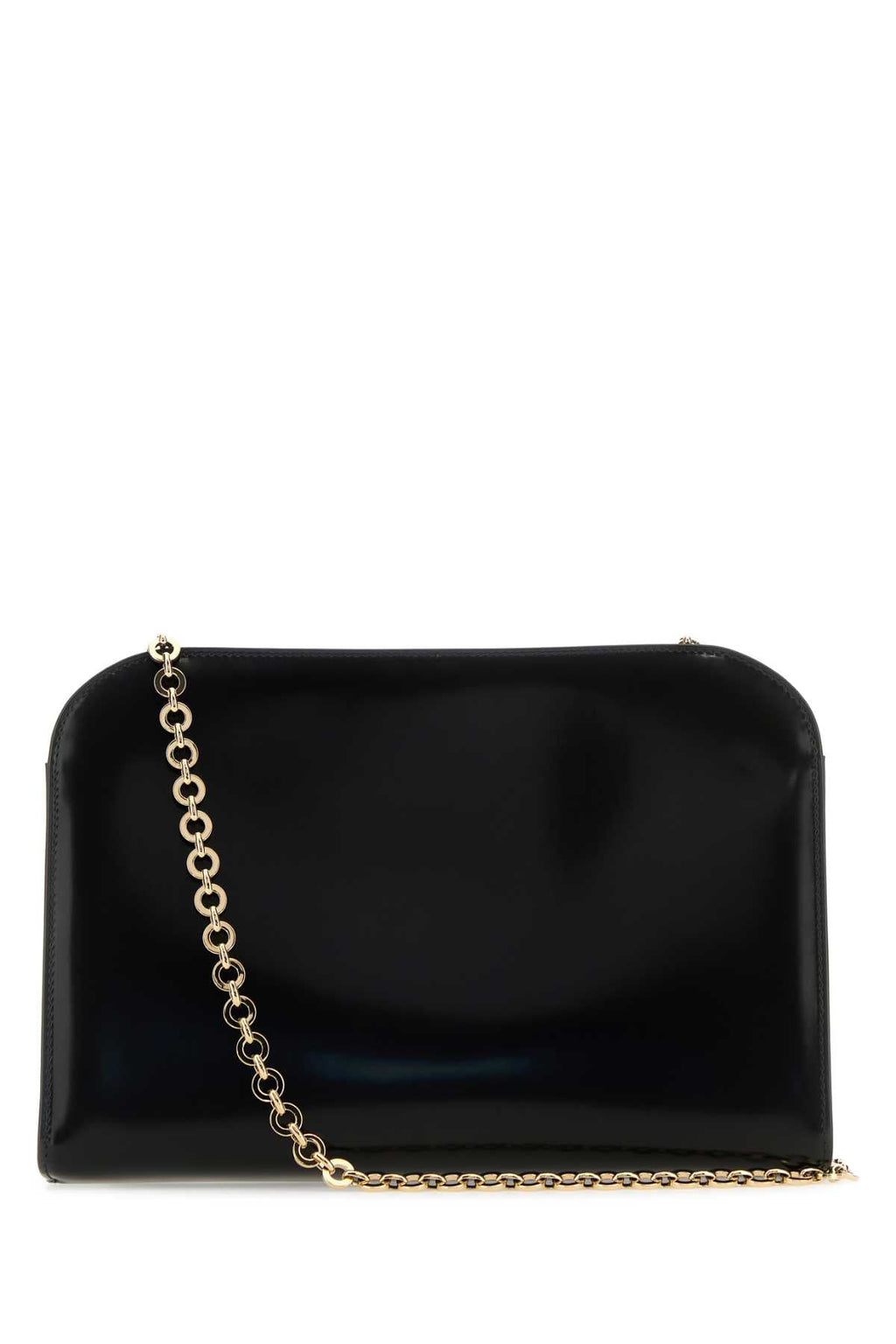 Clutch feminina Salvatore Ferragamo em couro preto