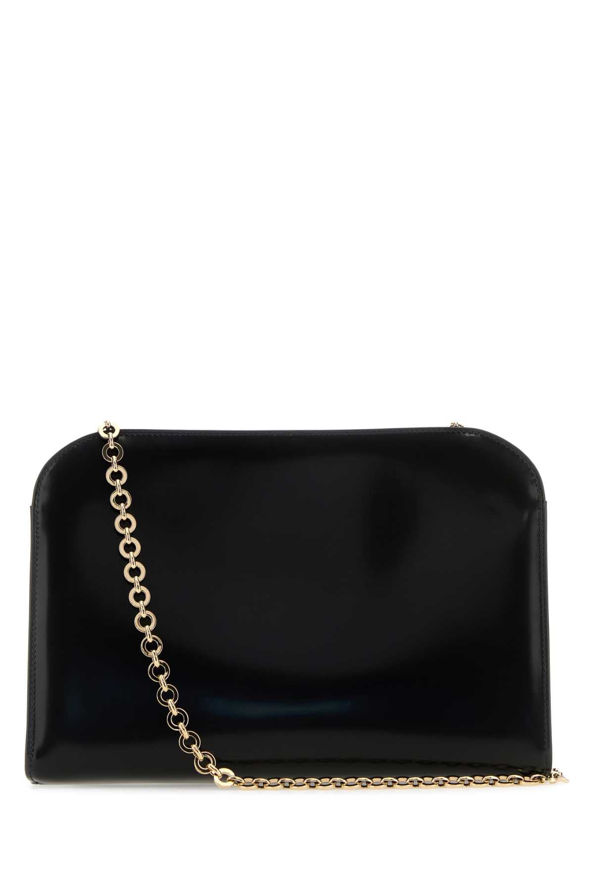 Clutch feminina Salvatore Ferragamo em couro preto