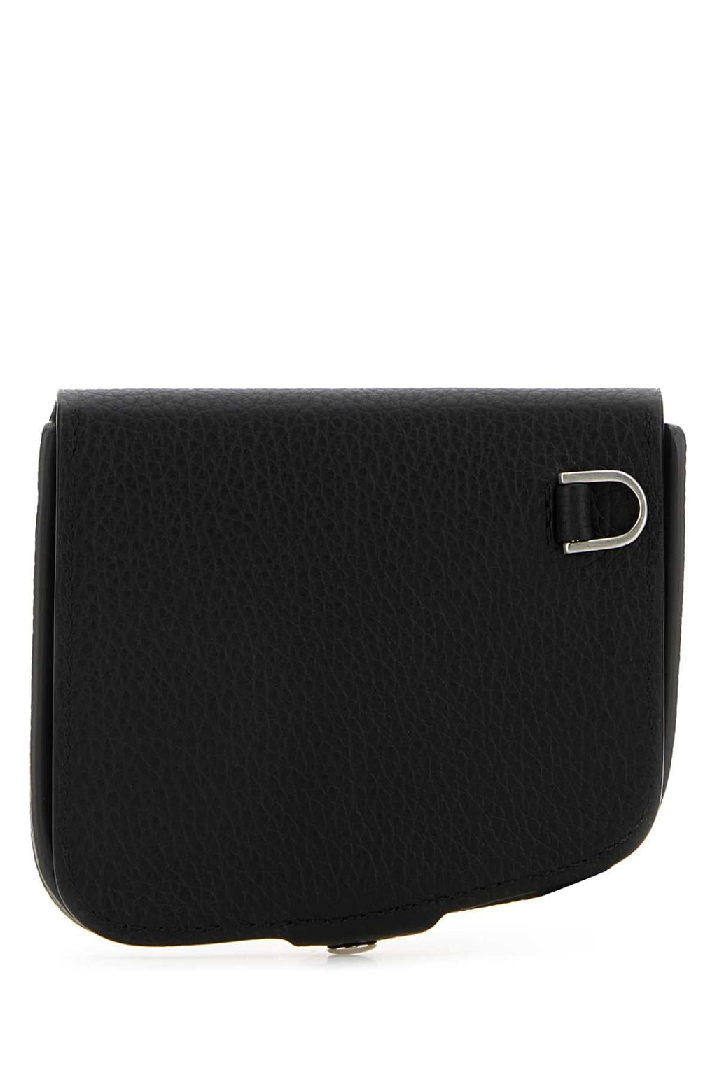 Salvatore Ferragamo Men Black Leather Coin Purse