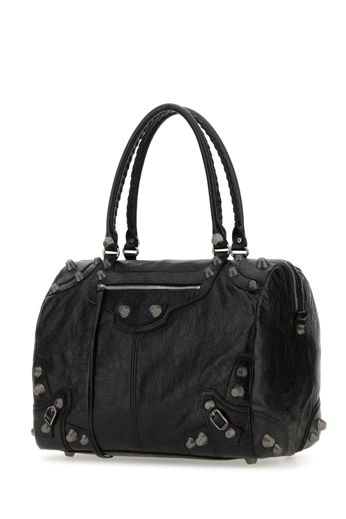Balenciaga Men Black Nappa Leather Le Cagole Shopping Bag