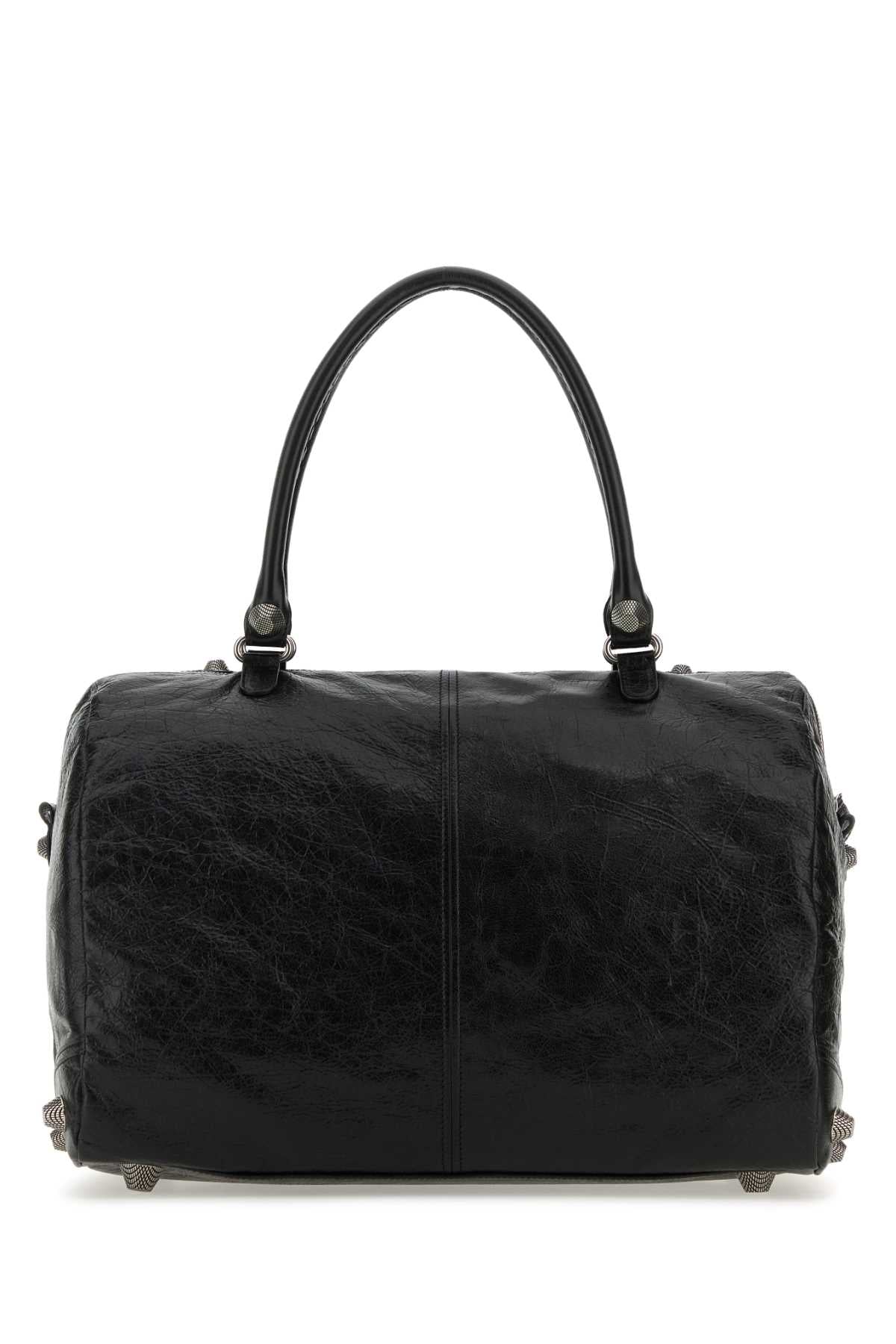 Balenciaga Men Black Nappa Leather Le Cagole Shopping Bag
