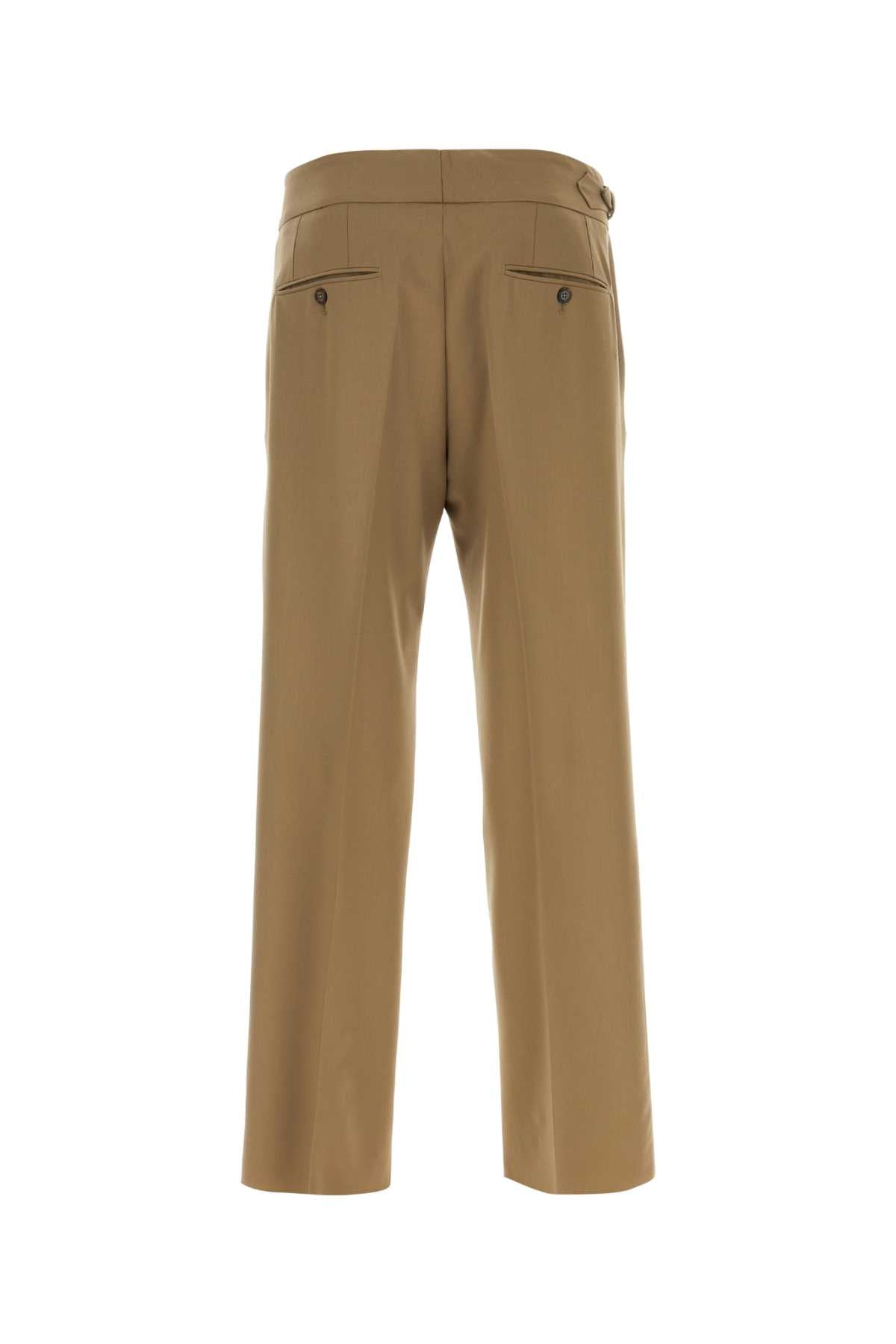 Dolce & Gabbana Men Biscuit Stretch Wool Pant