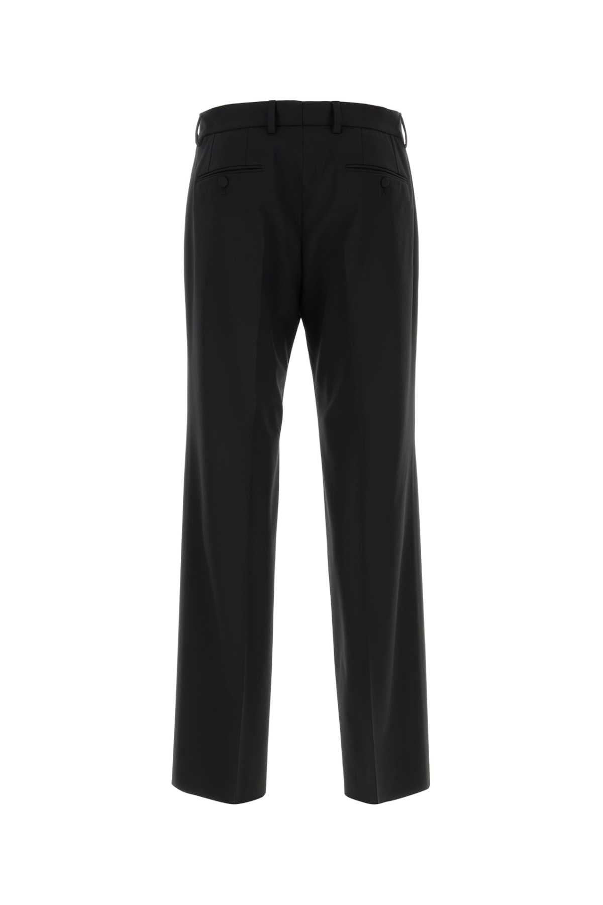 Dolce & Gabbana Men Black Stretch Wool Pant