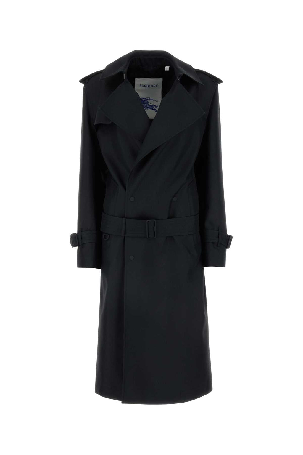 Burberry Women Black Silk Blend Trench Coat