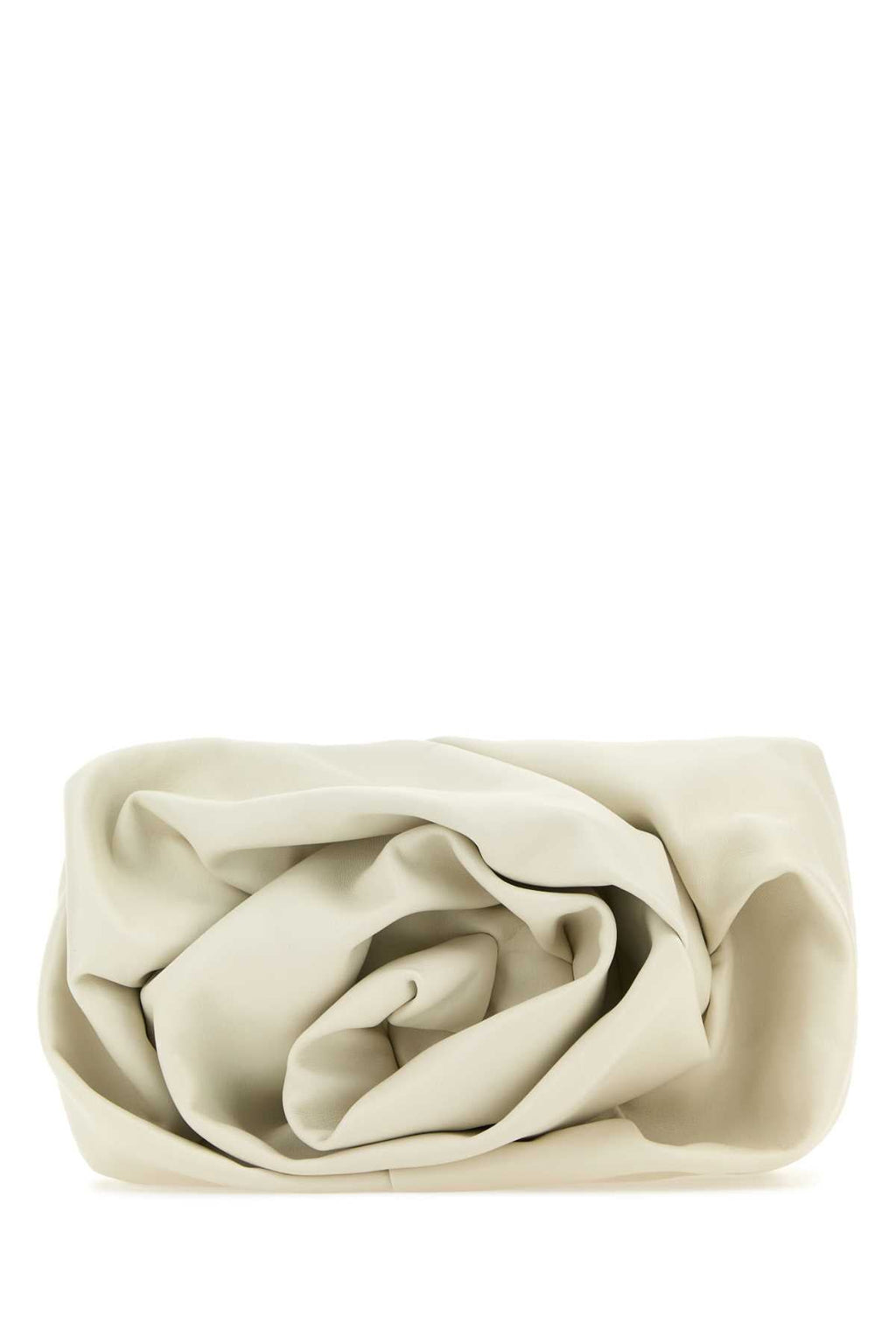 Burberry Women Ivory Nappa Leather Rose Clutch