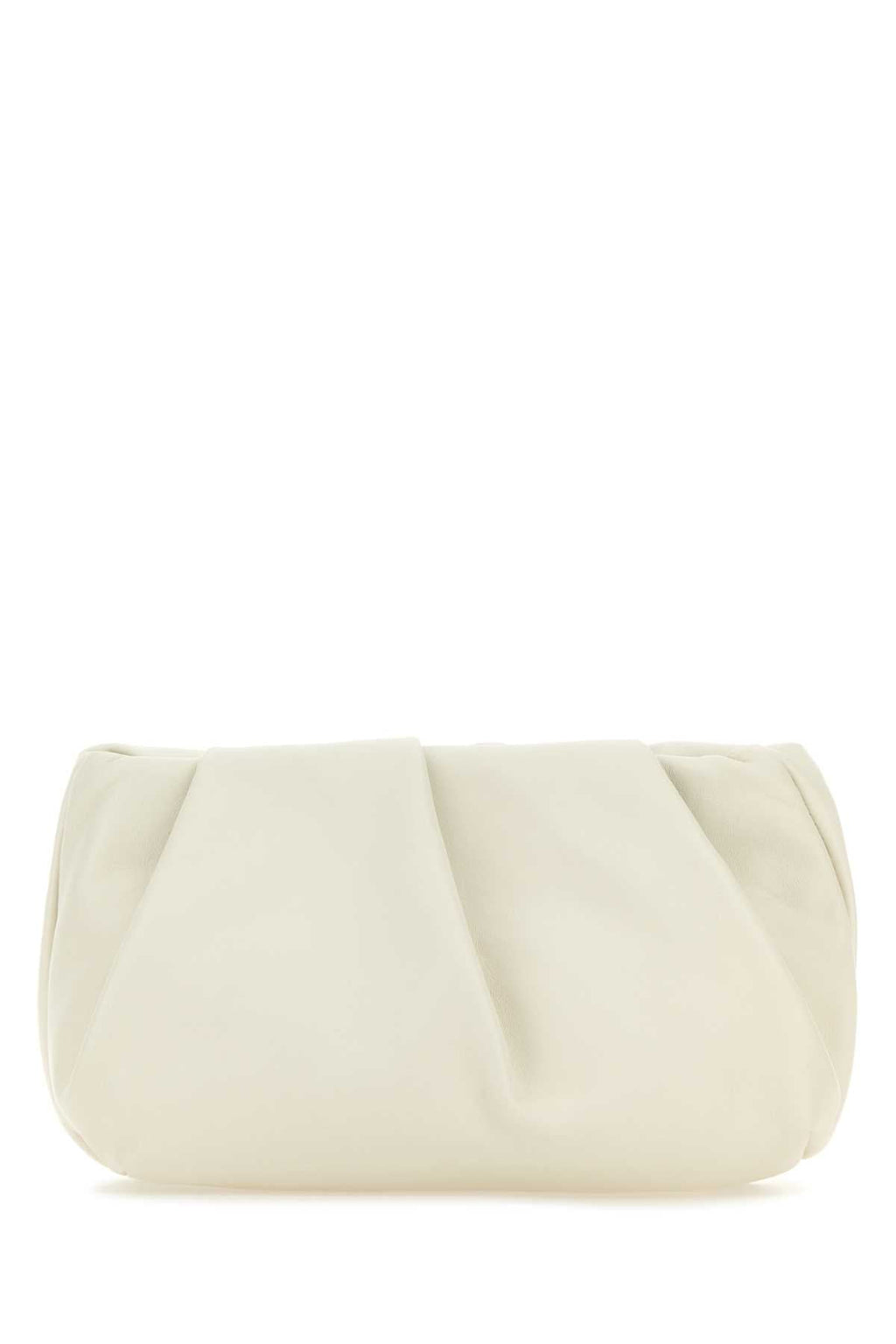 Burberry Women Ivory Nappa Leather Rose Clutch