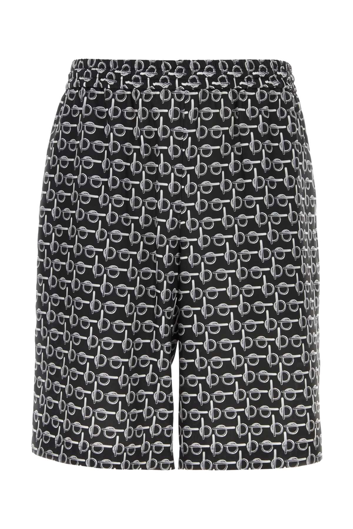 Burberry Men Printed Silk Bermuda Shorts