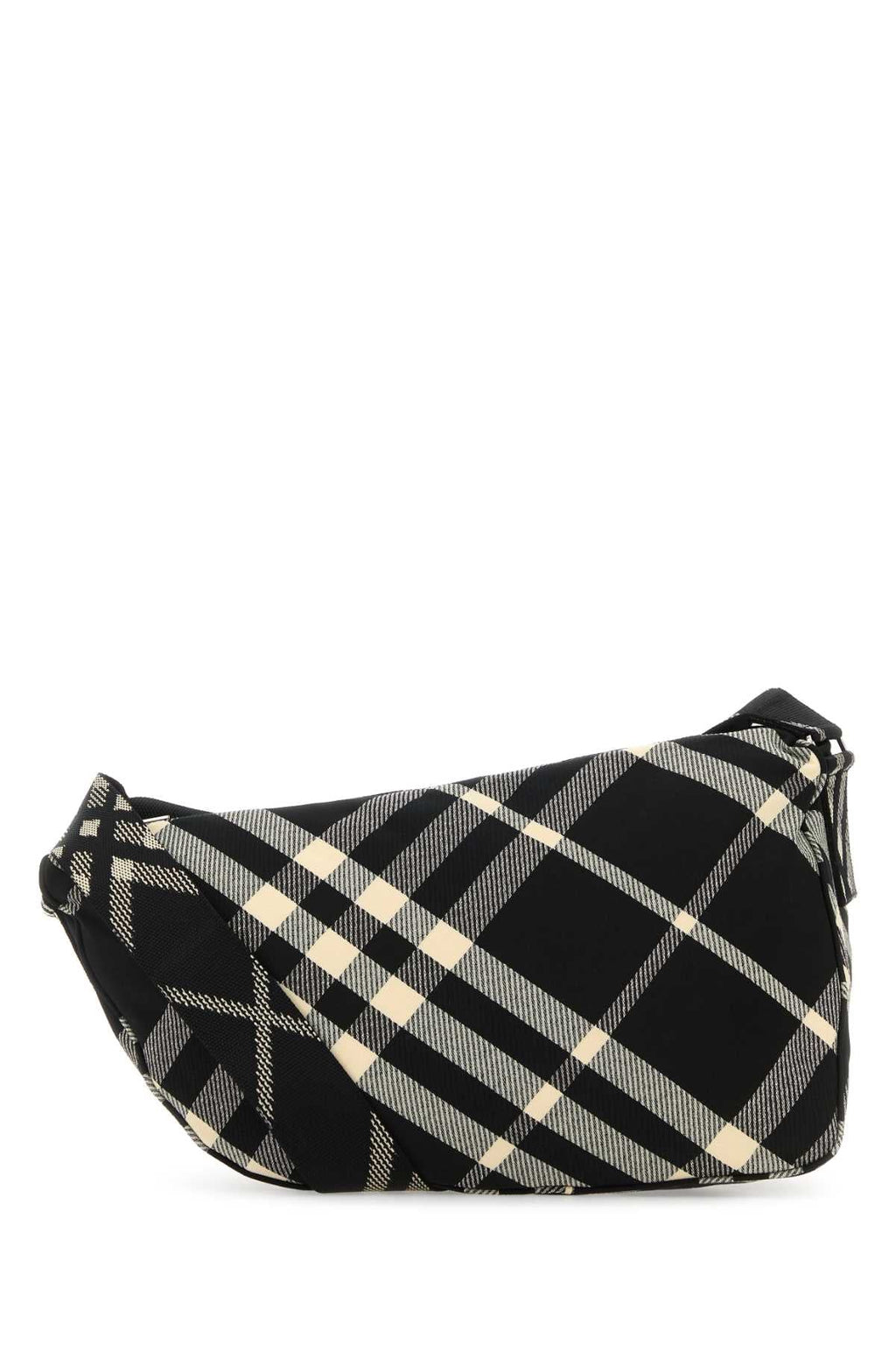 Burberry Men Embroidered Fabric Shield Crossbody Bag