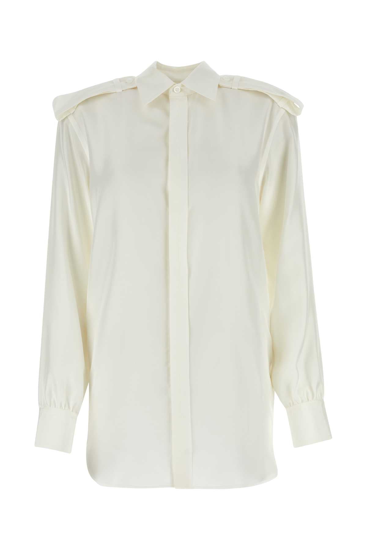 Burberry Women White Silk Shirt