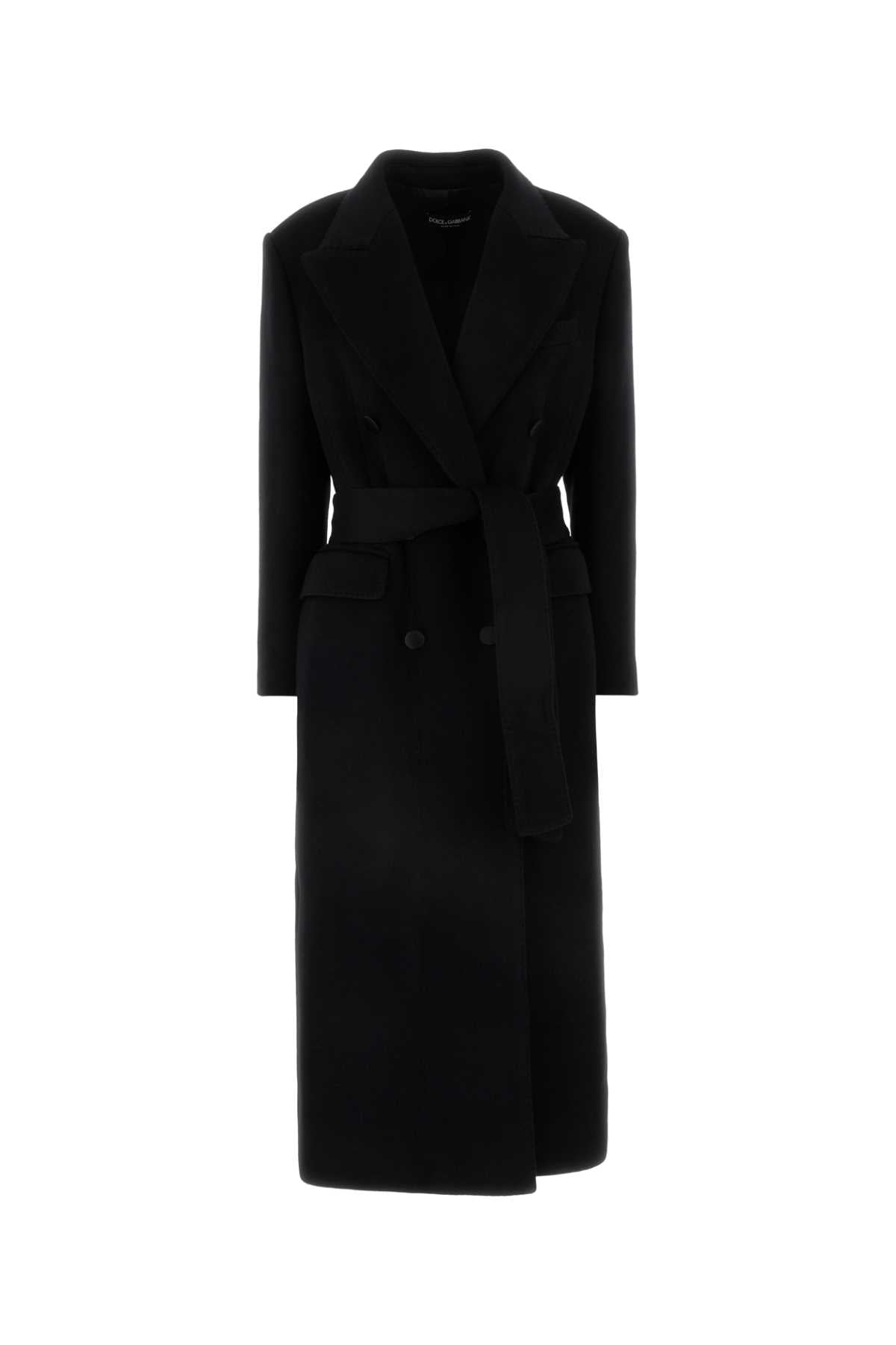 Dolce & Gabbana Women Black Cashmere Coat
