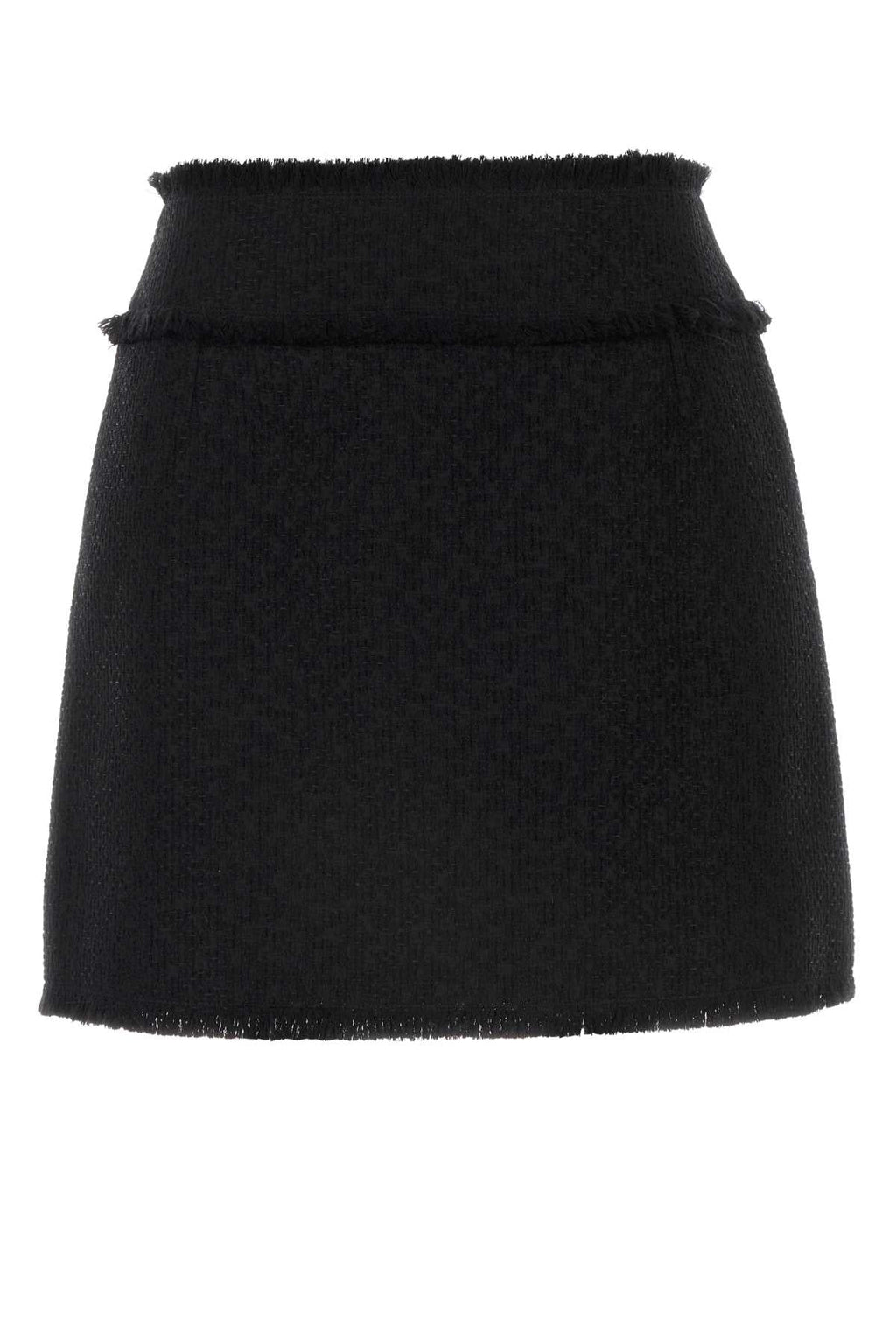 Dolce & Gabbana Women Black Tweed Mini Skirt