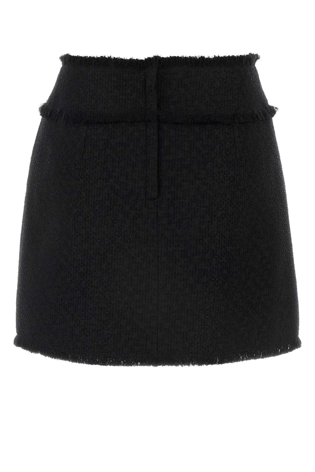 Dolce & Gabbana Women Black Tweed Mini Skirt