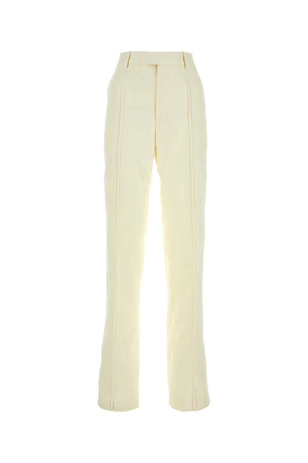 Bottega Veneta Women Cream Linen Pant