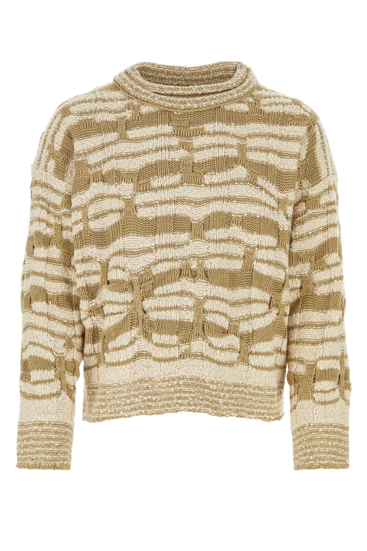 Bottega Veneta Men Embroidered Cotton Blend Sweater